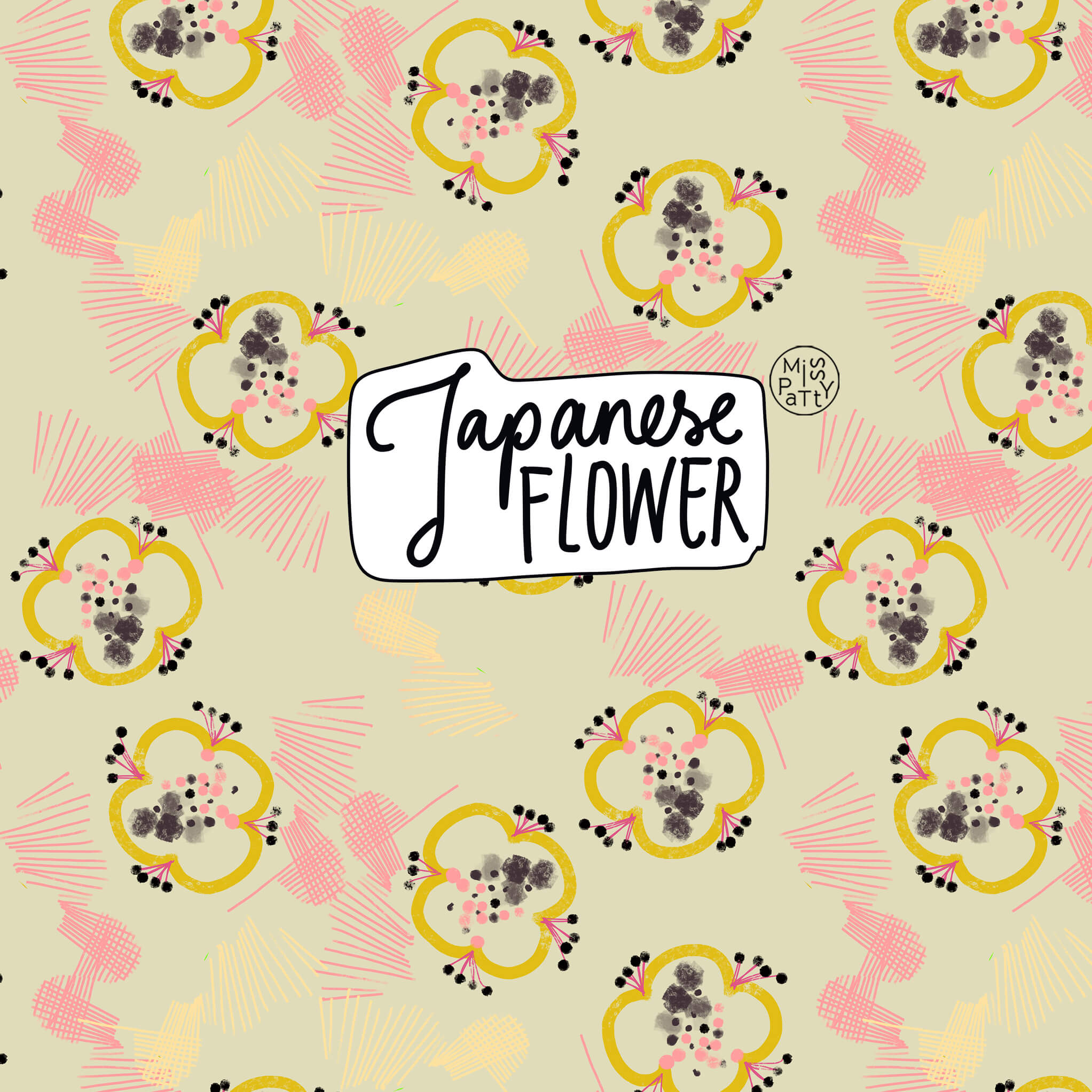 Organic fabric  -  Japaneseflower