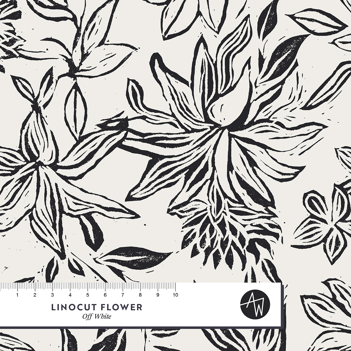 Bio Webware Stoff - Linocut Flower Offwhite - AlexandraWeise, Floral & Blumen, weiß, 100% Bio-Baumwolle Bio Webware Stoff - Linocut Flower Offwhite - AlexandraWeise, Floral & Blumen, weiß, 100% Bio-Baumwolle