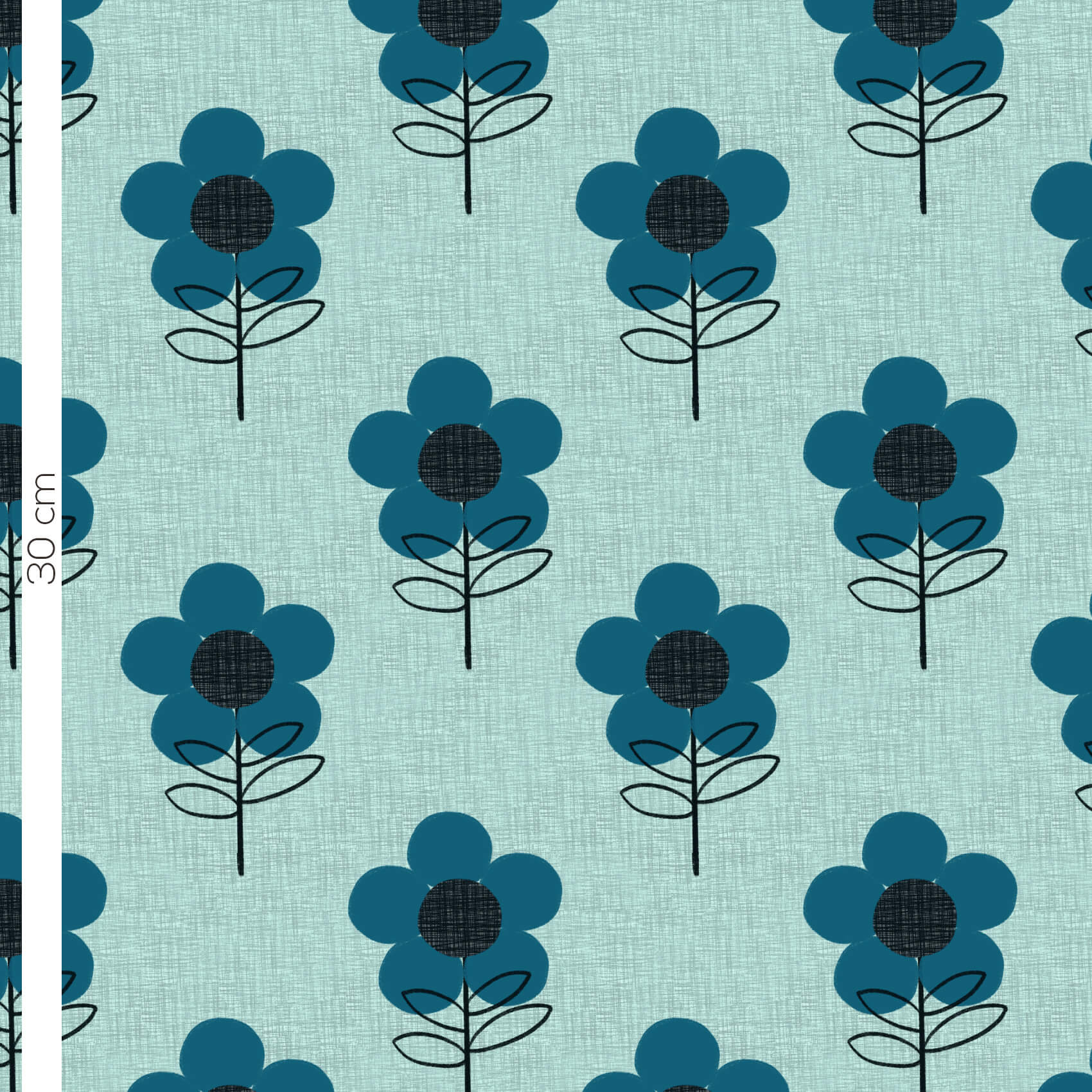 Scuba Stoff - Retro Flower blue - Enemenemeins, grün, Natur, Floral & Blumen, türkis, blau, petrol, Breite 150 cm Scuba Stoff - Retro Flower blue - Enemenemeins, grün, Natur, Floral & Blumen, türkis, blau, petrol, Breite 150 cm