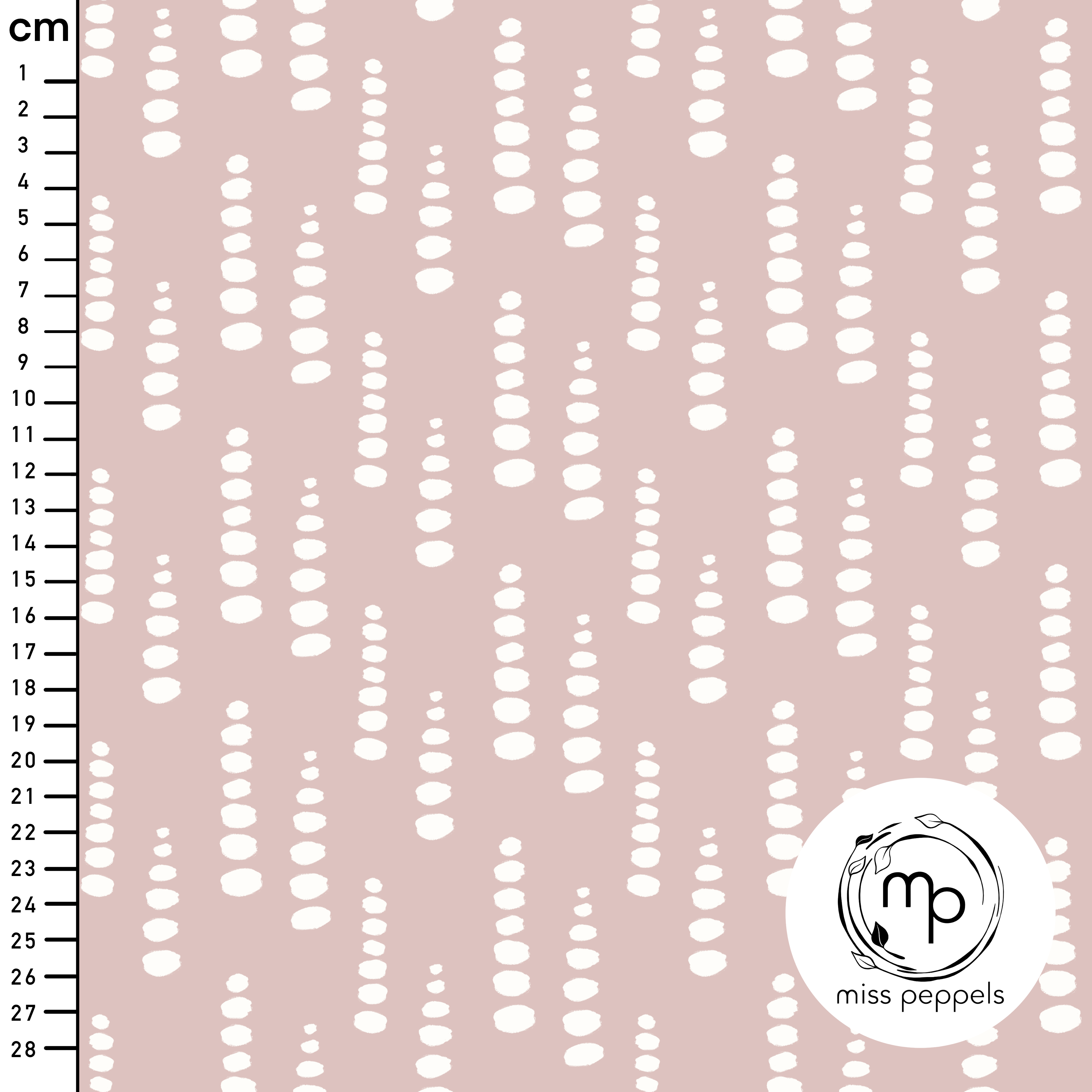 Bio Stoff  - Punkteregen rosa