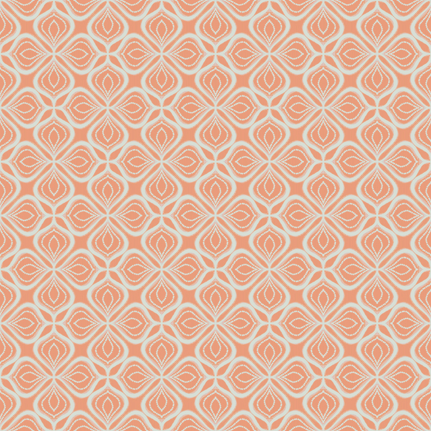 Bio Stoff - Retro Tropfen Aprikot von misspeppels in orange