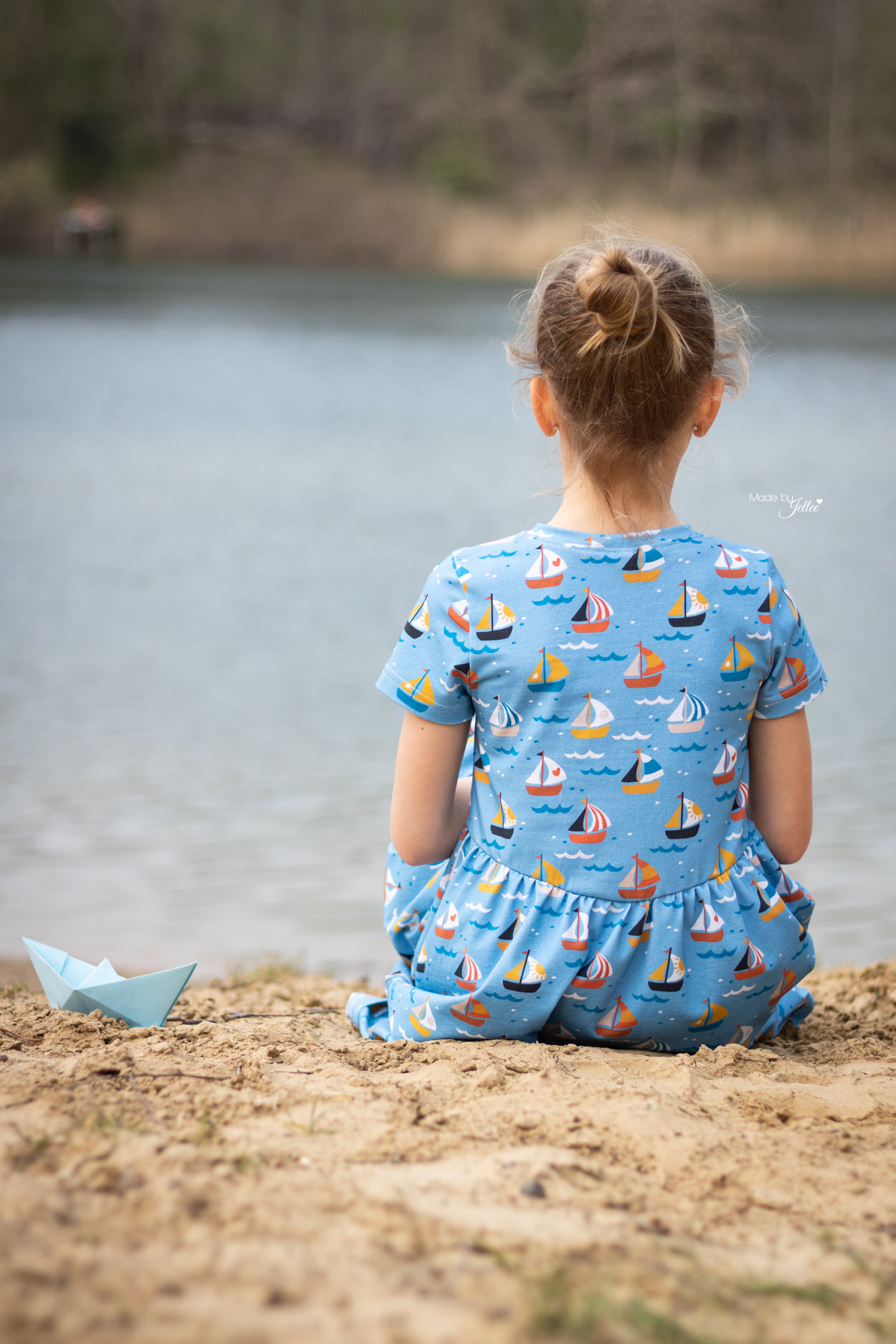 Bio Webware Stoff  -  Sailing Boats  - Bora, blau, bunt, Sommer, Maritim, 100% Bio-Baumwolle