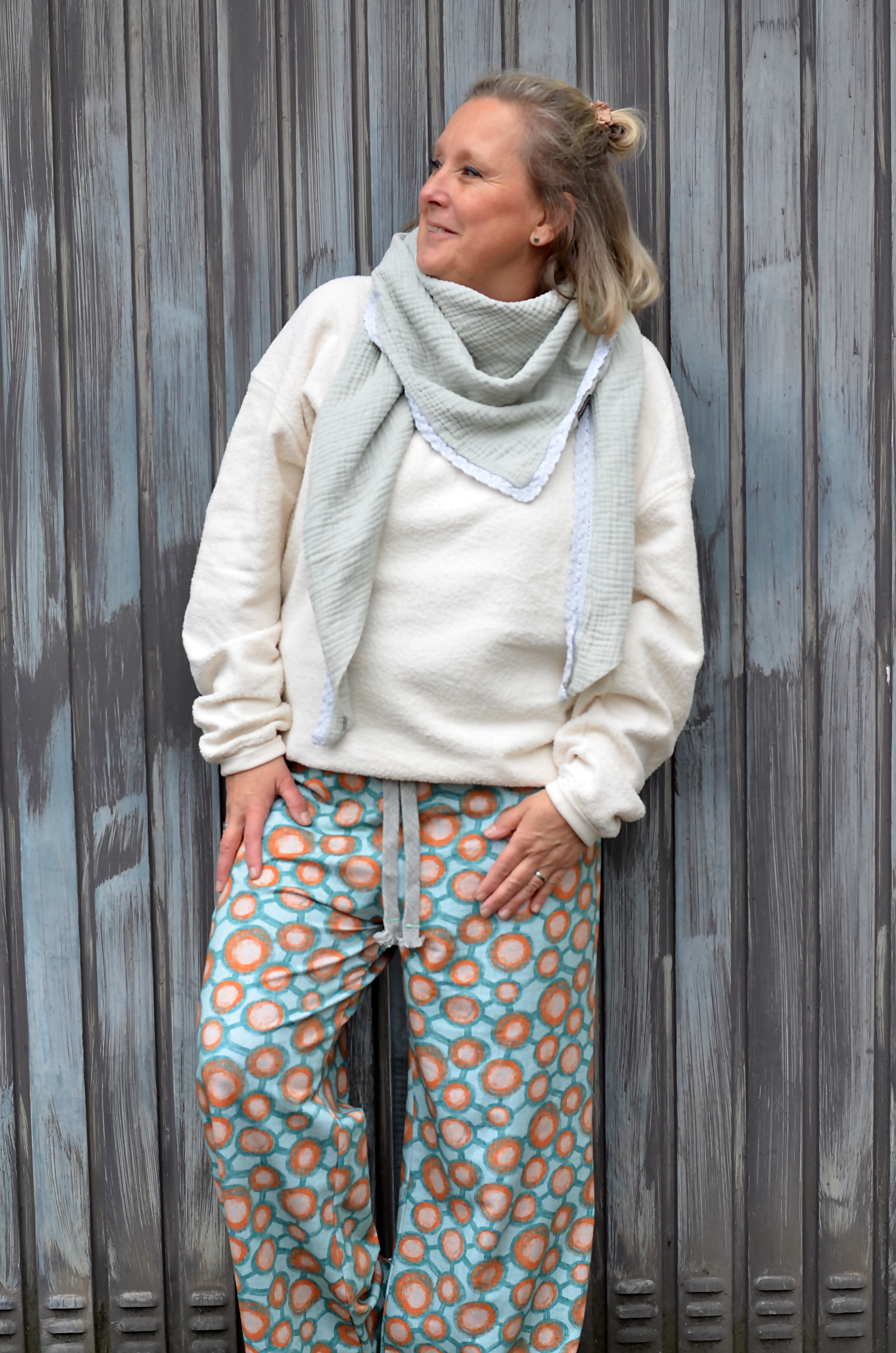 Bio Fabric - Dots large, cream 