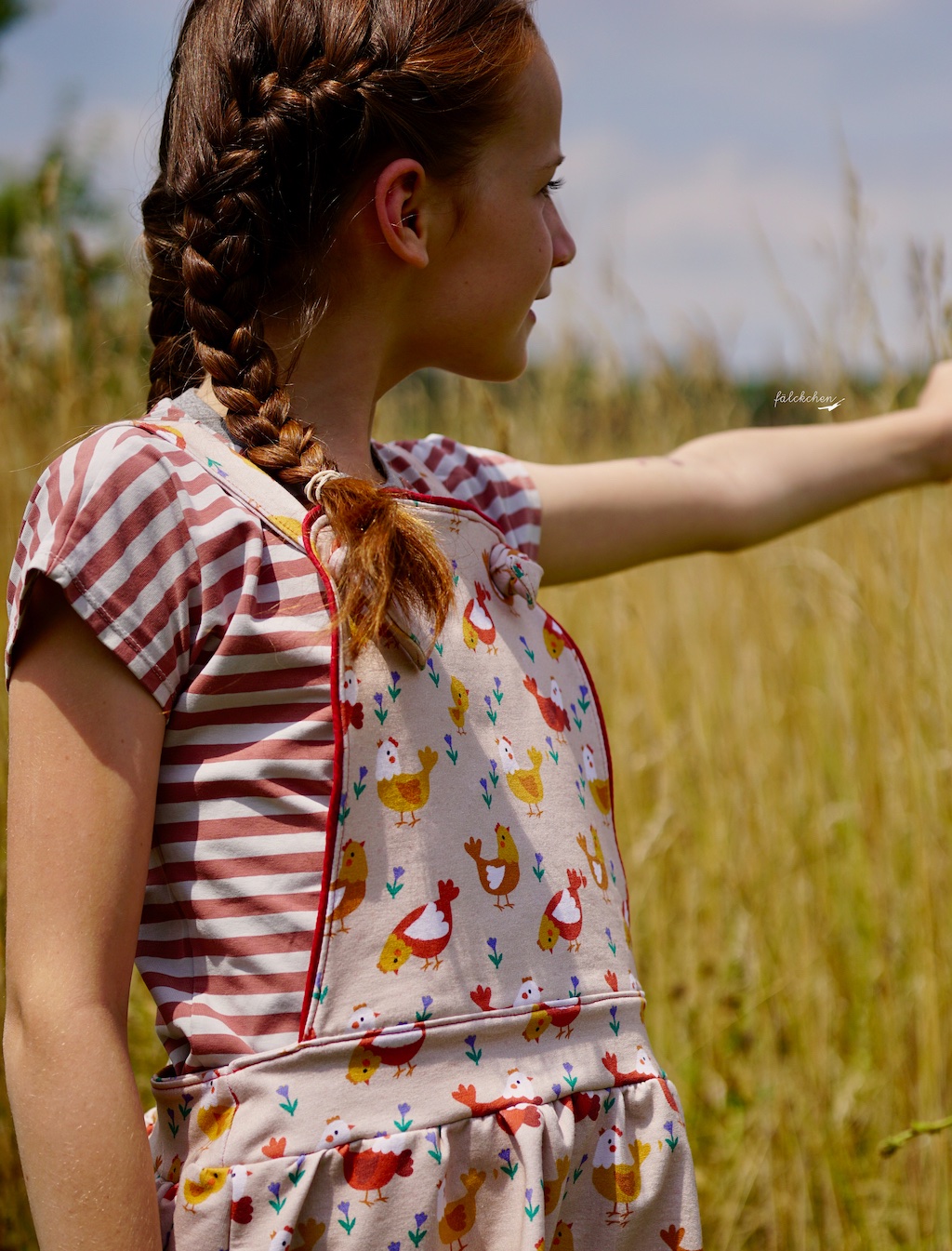 Organic fabric - My lovely Chicken
