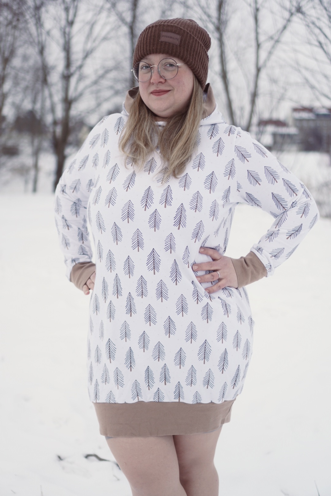 Bio Stoff - Winterwald beige