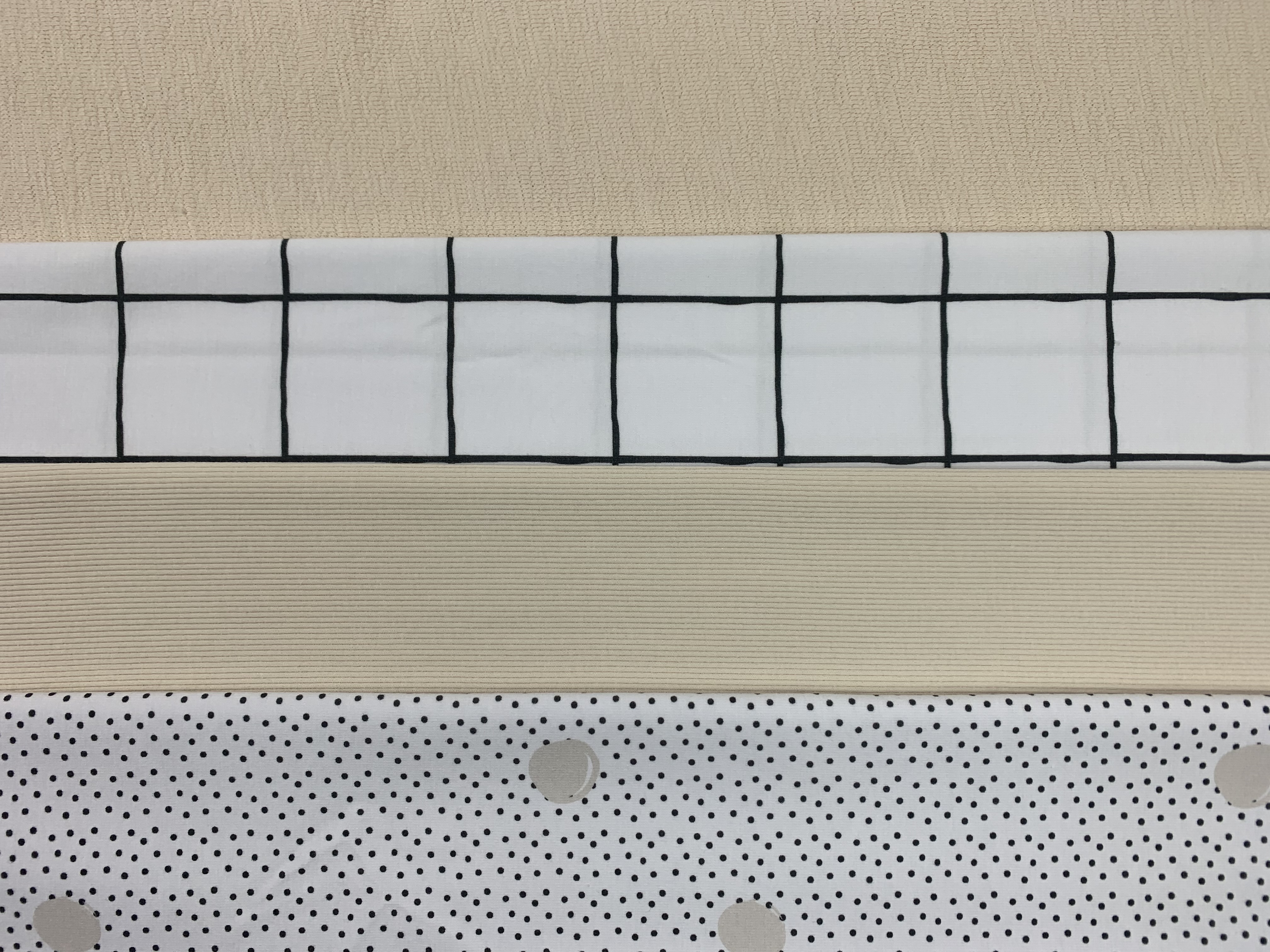 Bio Webware Stoff  -  Waffle Dots vanille  - etvoila, weiß, Punkte, 100% Bio-Baumwolle