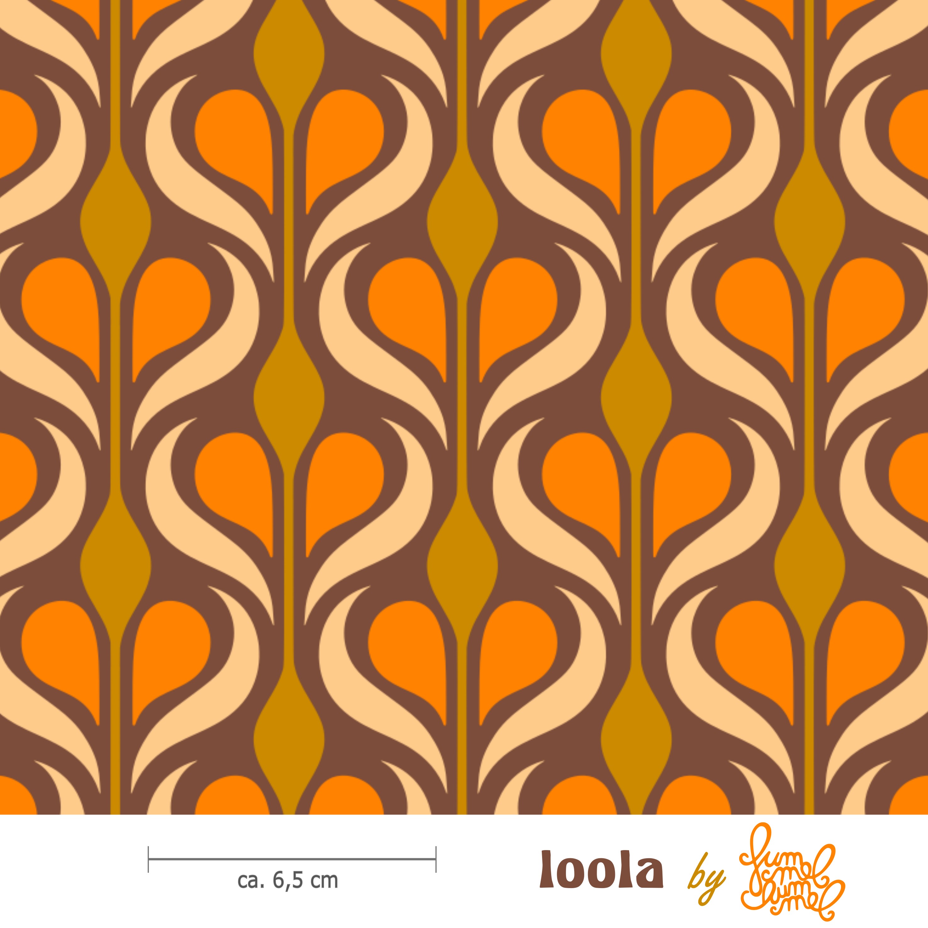 Bio Stoff - Loola Orange von Fummelhummel in orange