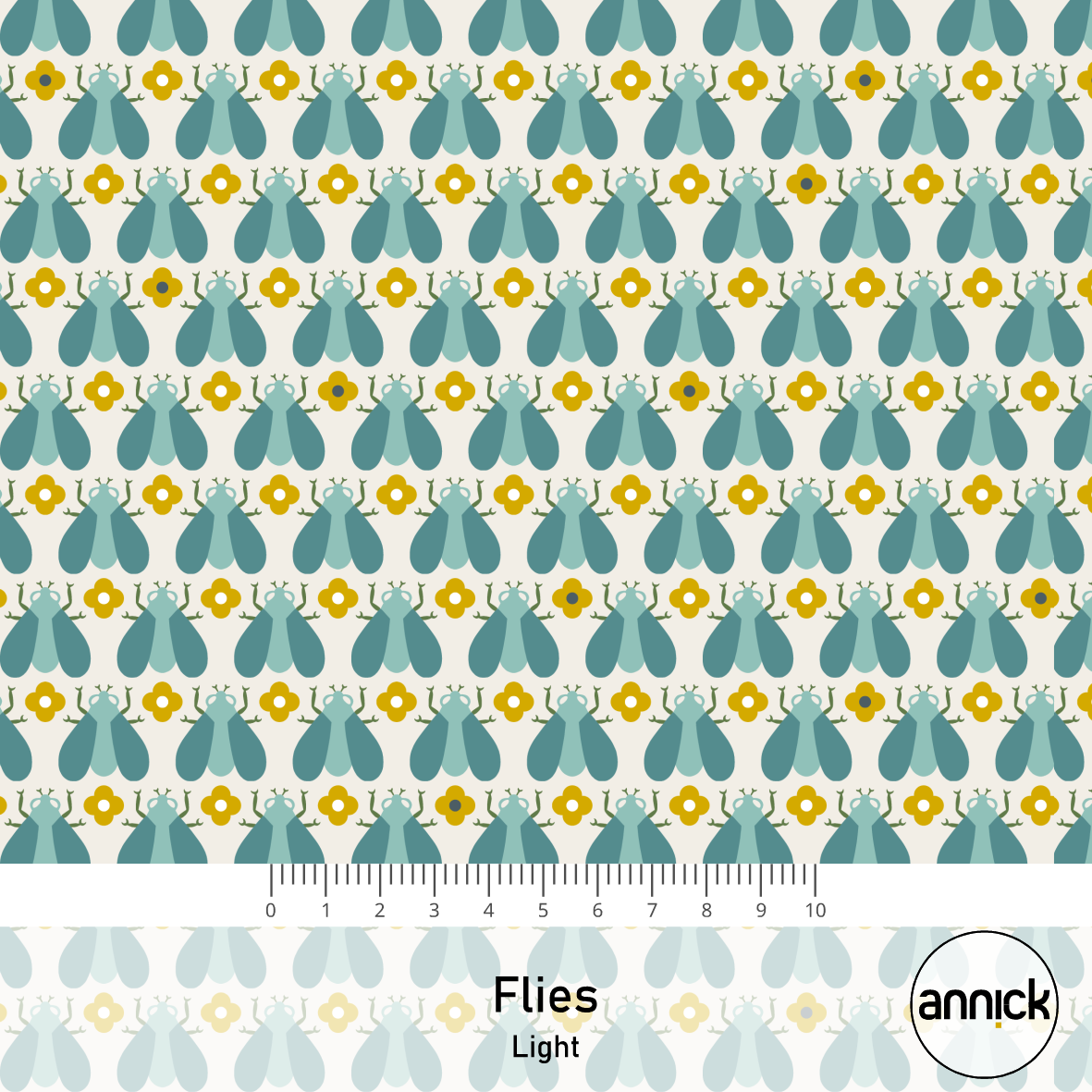 Bio Stoff - Flies Light von Annick in mint