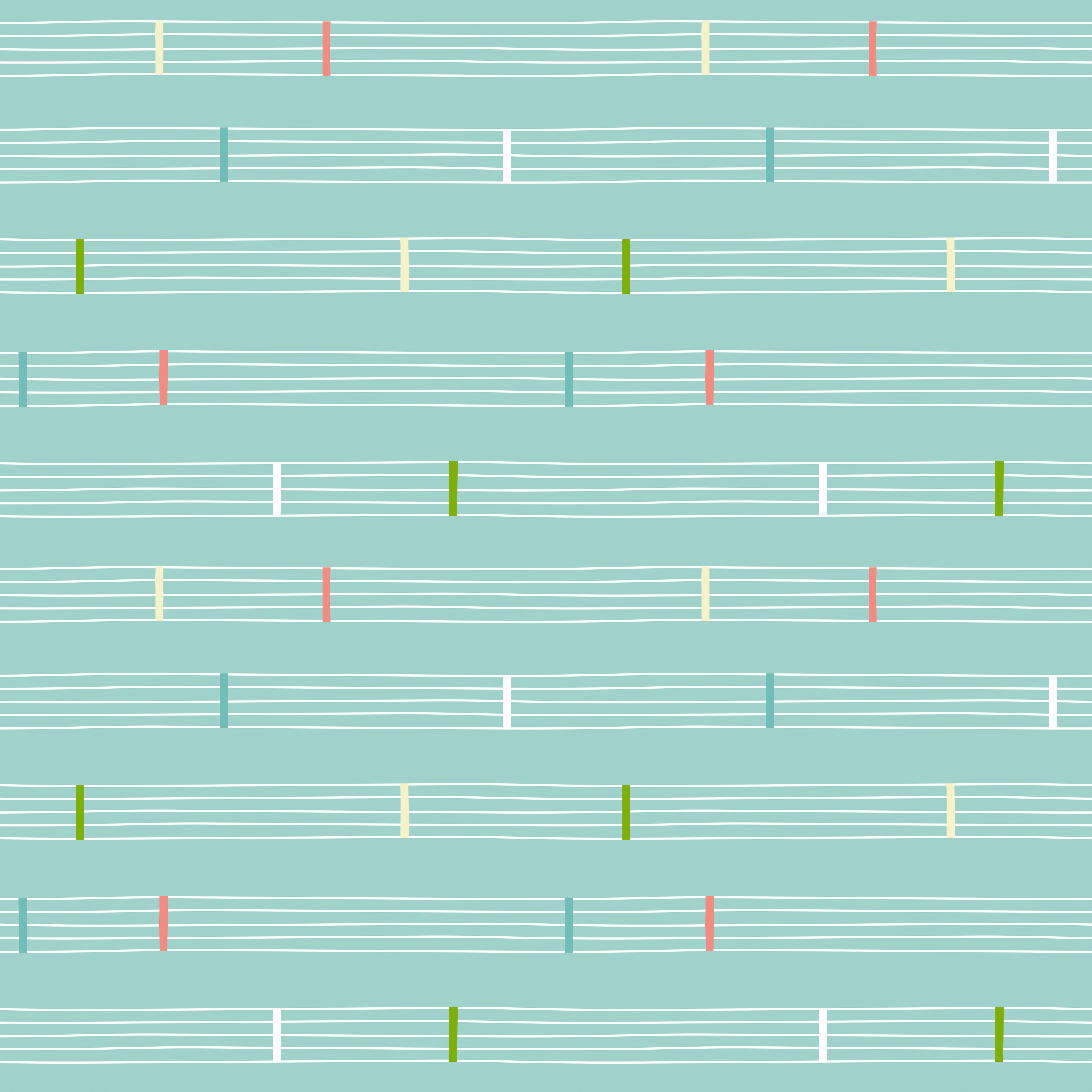 Bio Stoff - Musical Stripes Green von Dalight Design in grün