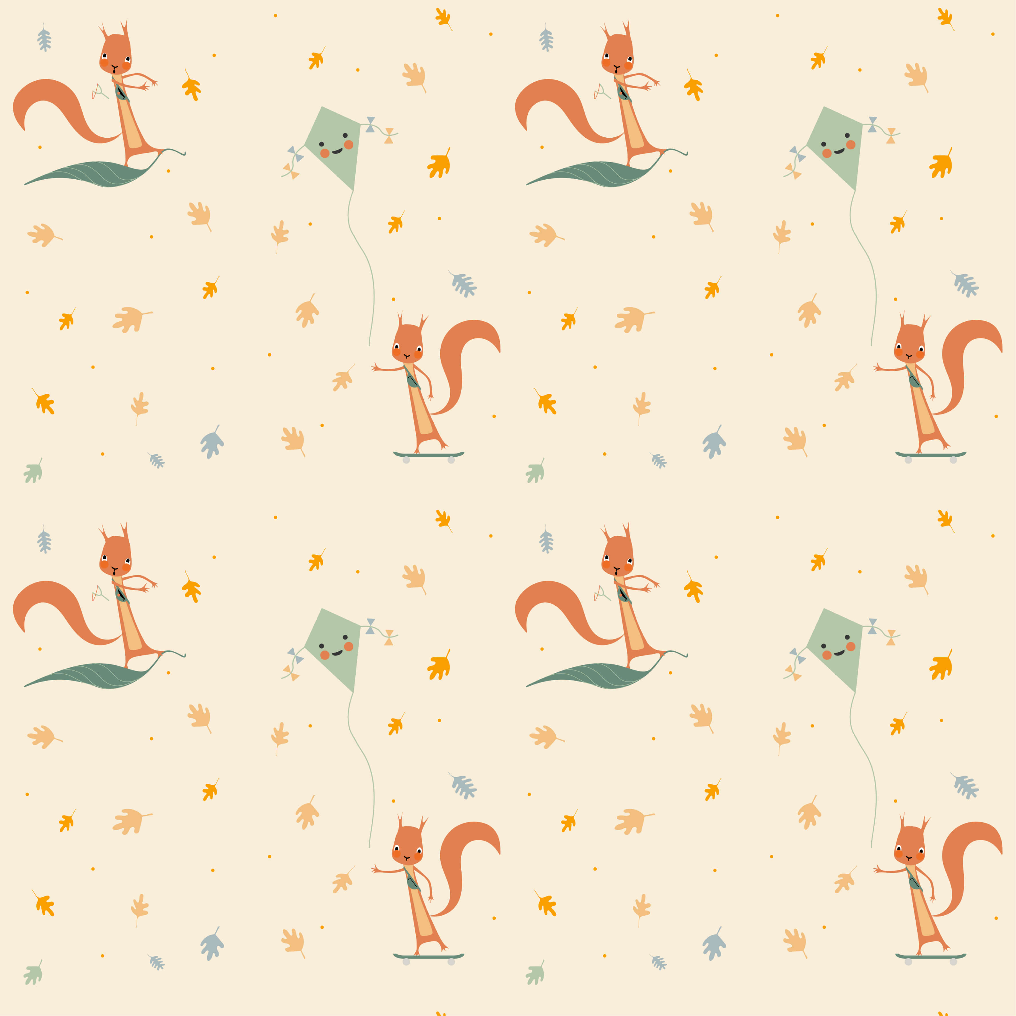 Organic fabric - Sturm Im Eichenwald