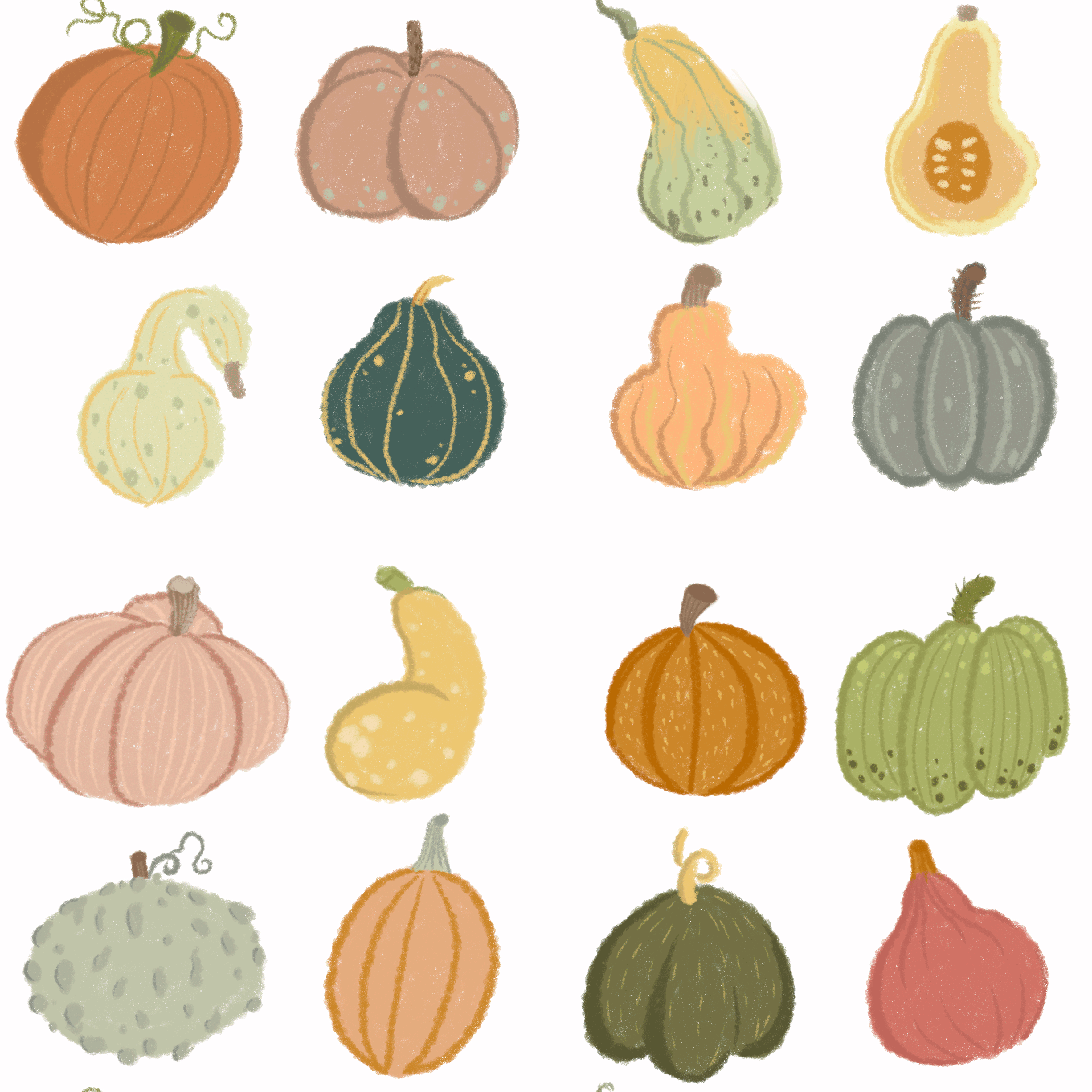 Bio Stoff - Pumpkin Spice von Benito Und Maus Illustrations in orange