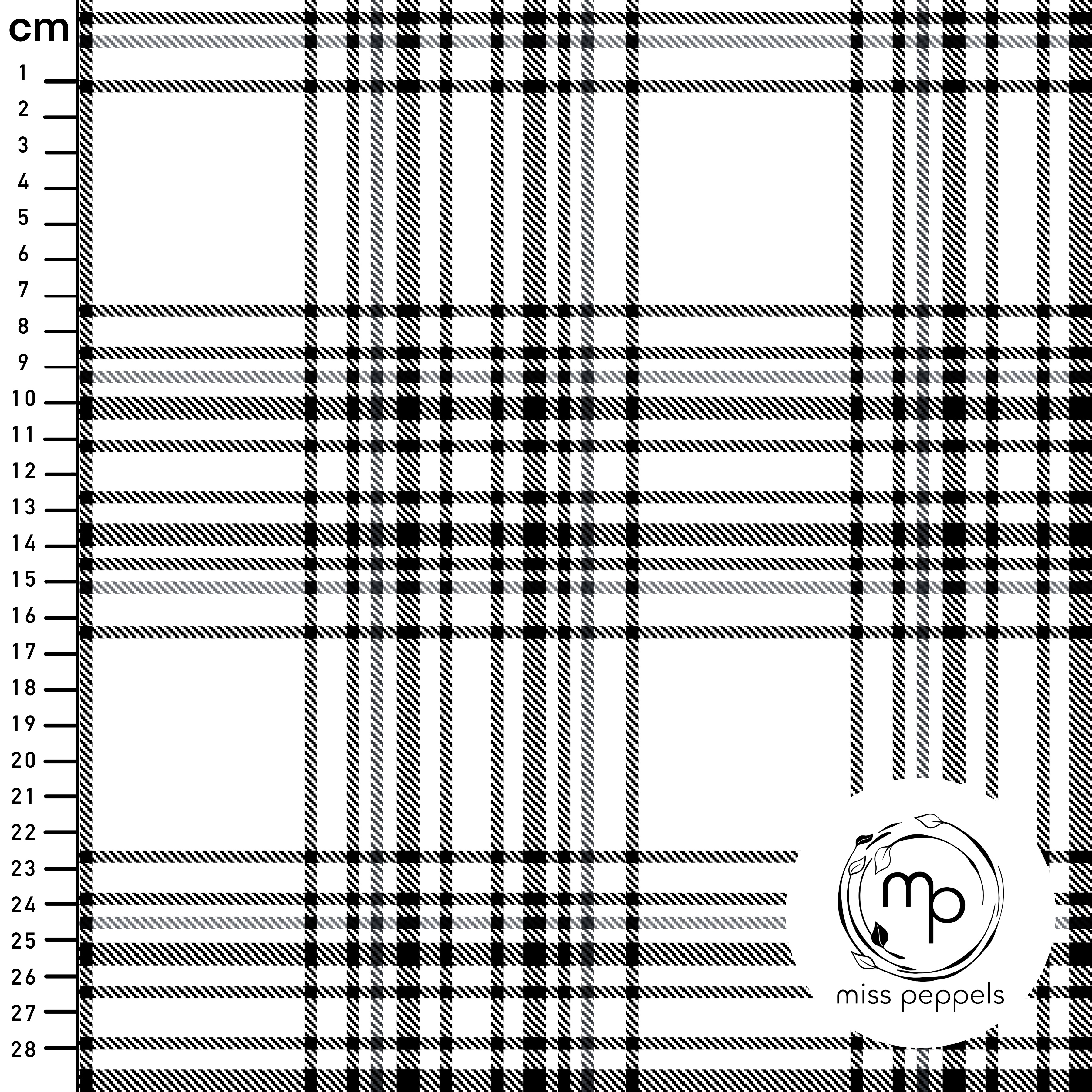 Bio Stoff - Karo Schwarz Weiss von misspeppels in schwarz und weiß