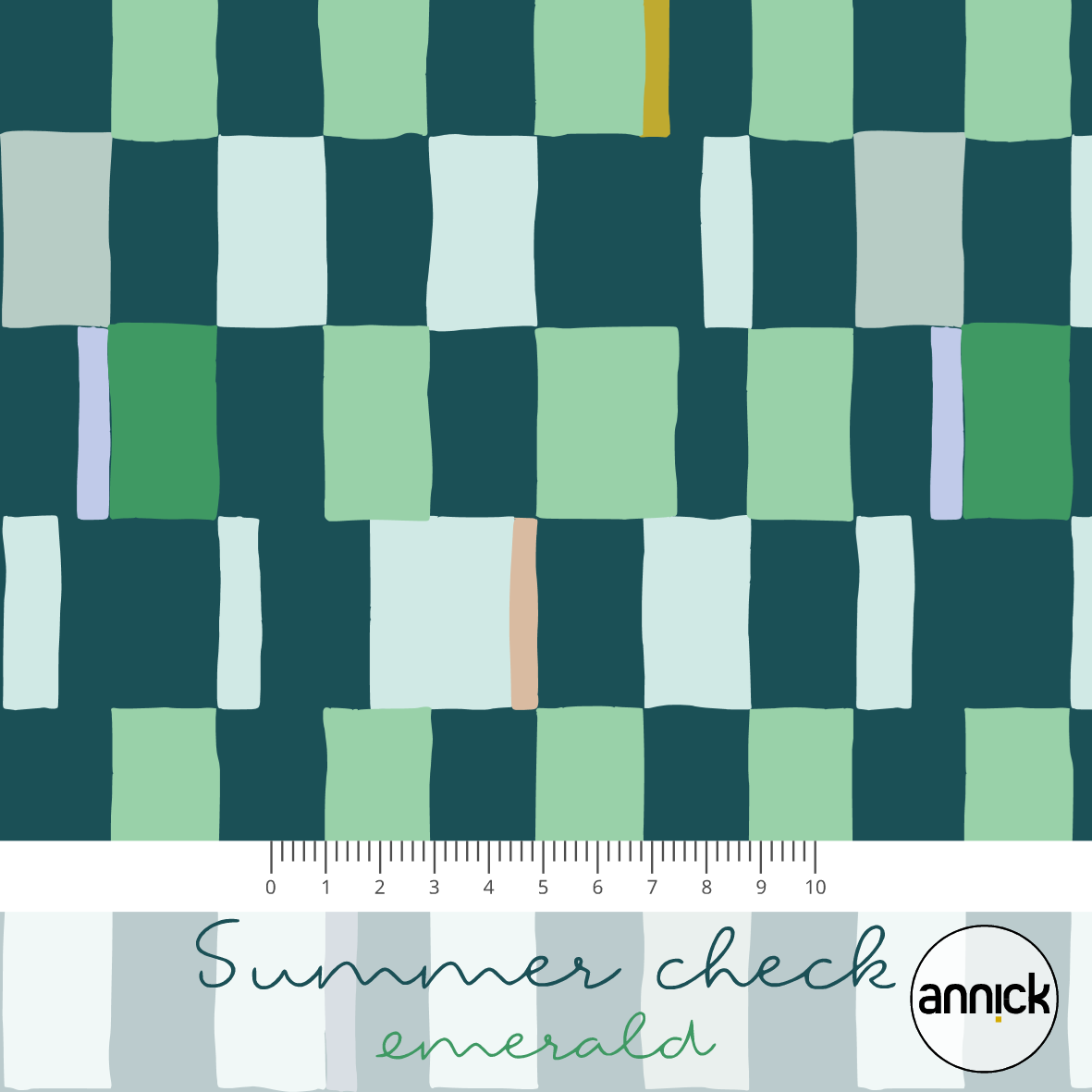 Bio Webware Stoff - Summer Check Emerald - Annick, Kariert, grün, Abstrakt, 100% Bio-Baumwolle Bio Webware Stoff - Summer Check Emerald - Annick, Kariert, grün, Abstrakt, 100% Bio-Baumwolle