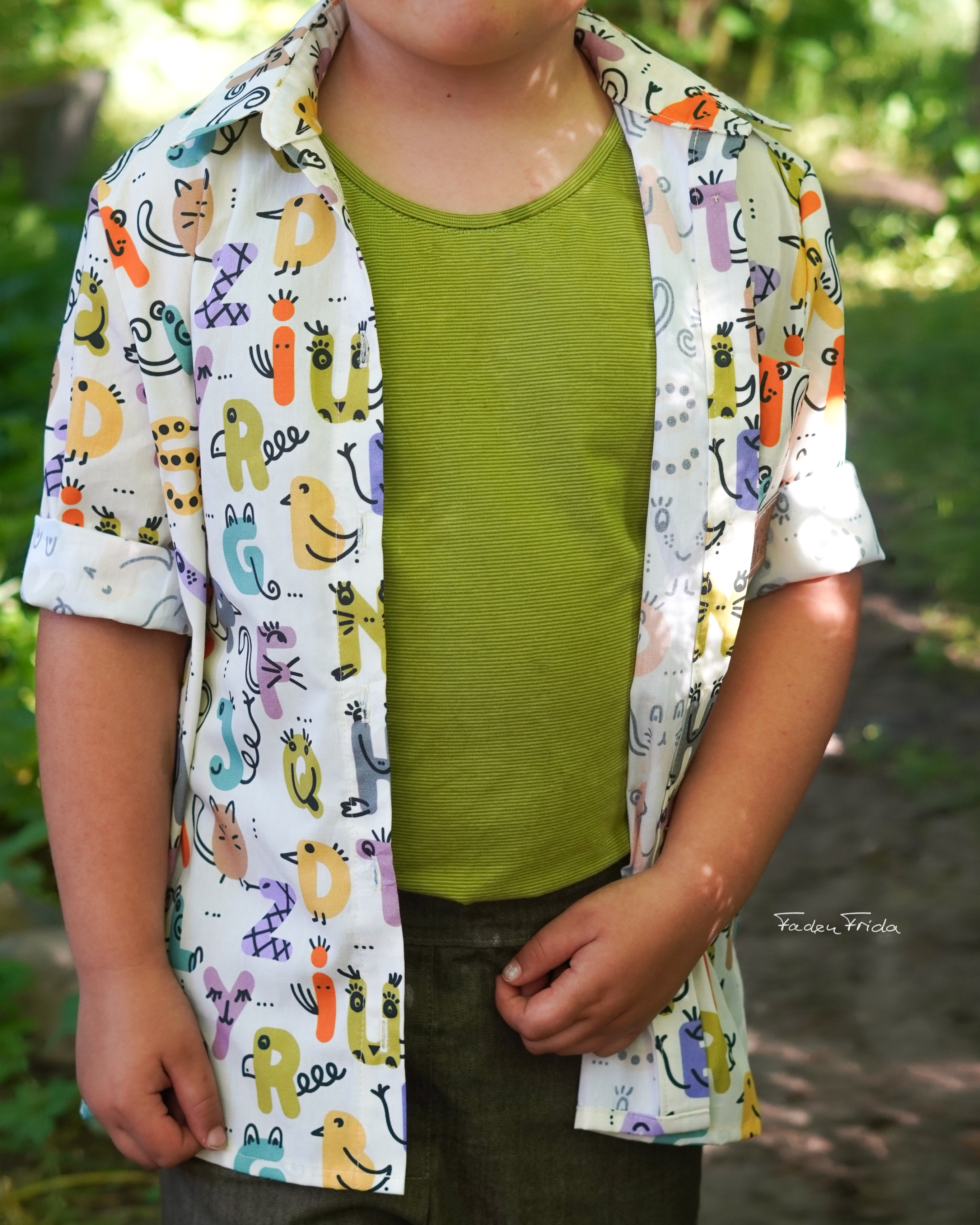 Organic fabric -  Kids Day Living Alphabet multicolor