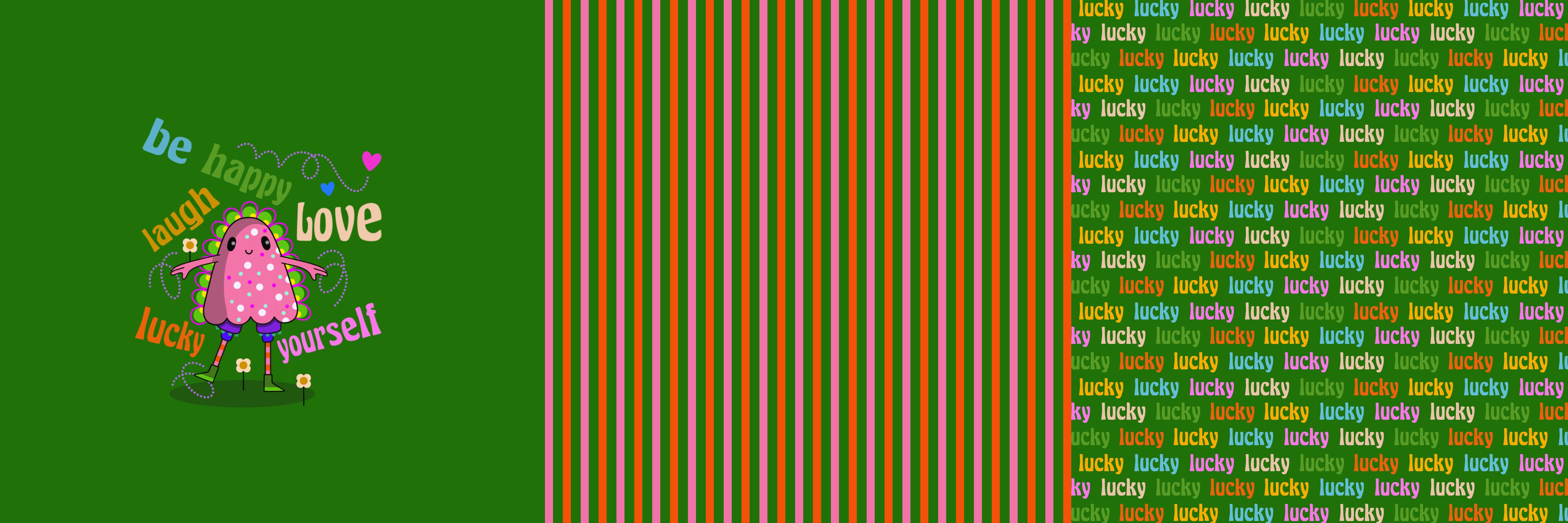 Bio Canvas Stoff  -  50 cm Panel Lucky Limette  - Fummelhummel, Halloween, grün, 100% Bio-Baumwolle