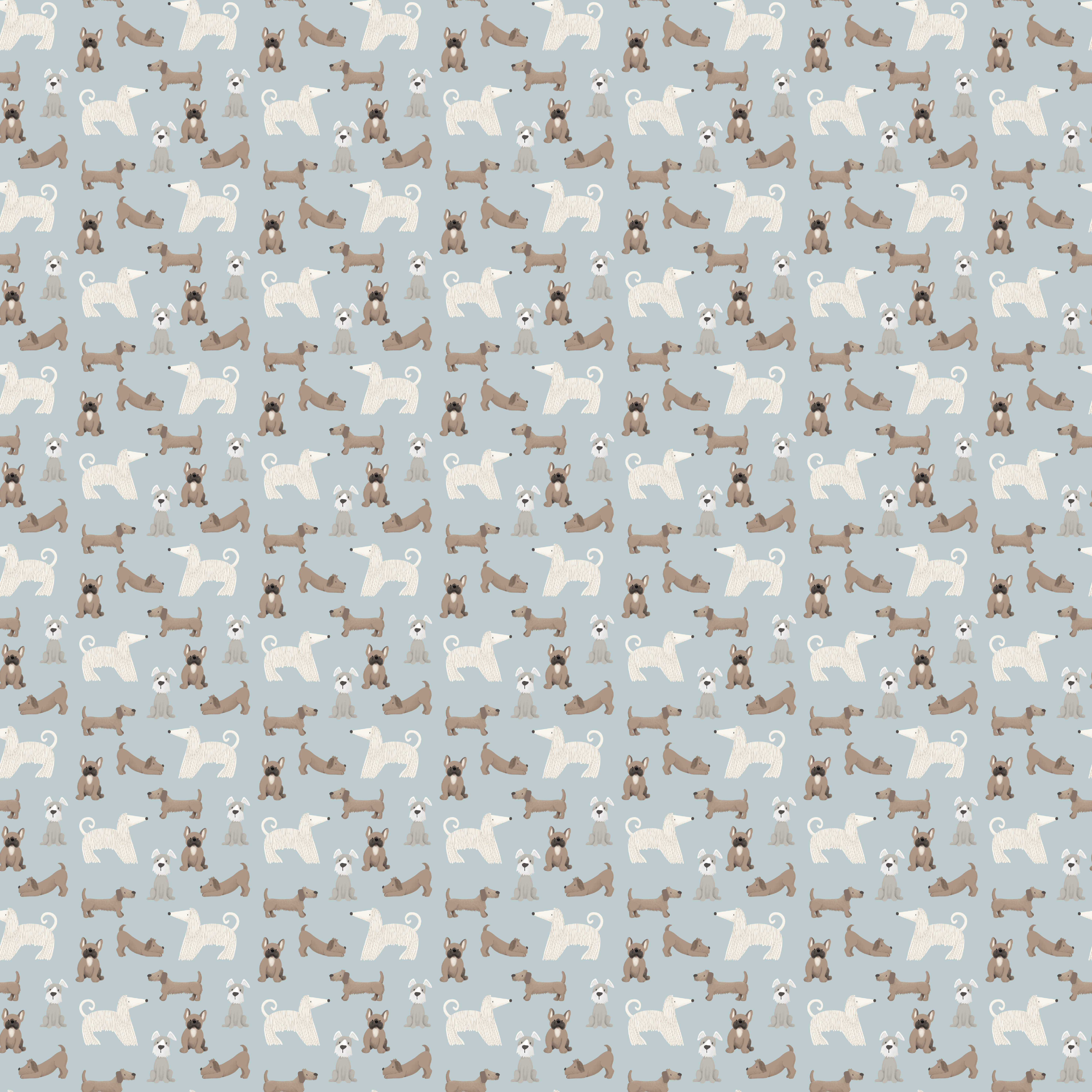 Bio Fabric - With Four Paws Blue Mini by Andrea Liesert in blue