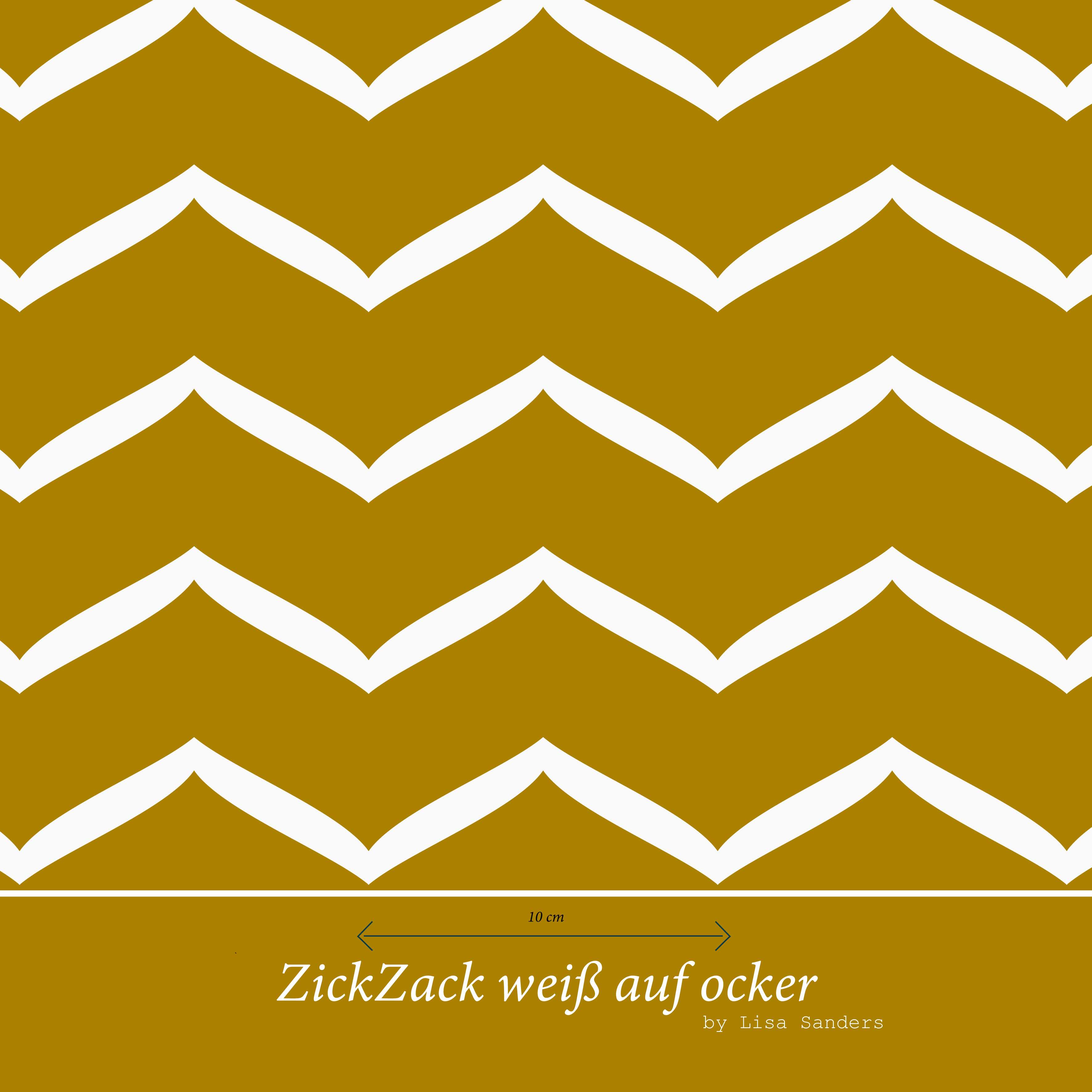 Bio Stoff  -  Zick Zack ocker