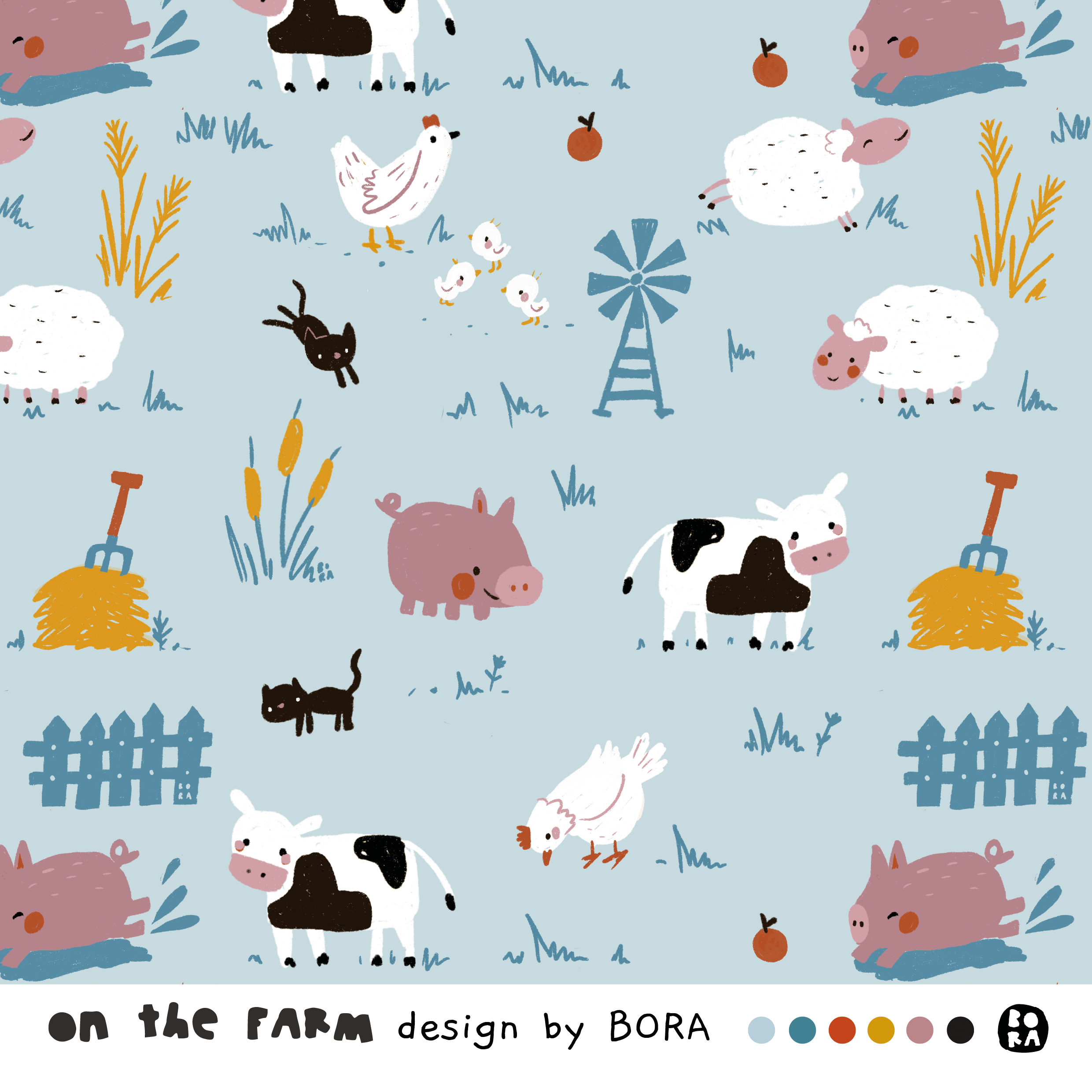Organic fabric - On the Farm