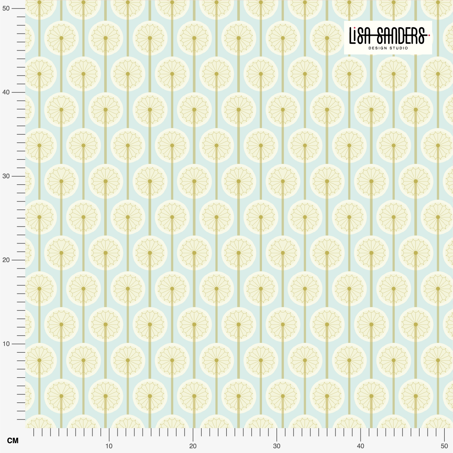 Organic fabric  -  Pusteblume blue