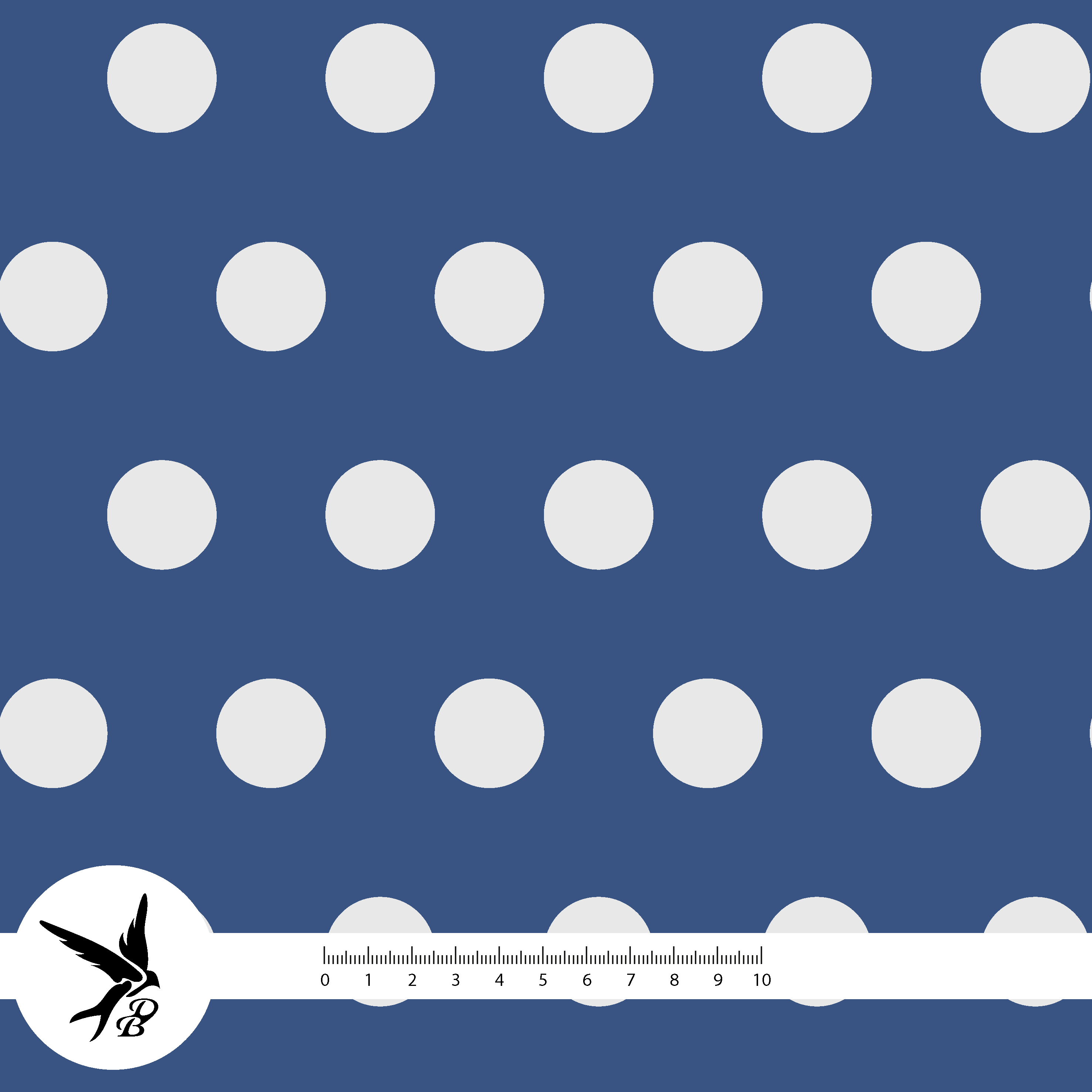 Bio Stoff - Button Loop Punkte Blau von Daniela Bonn in blau