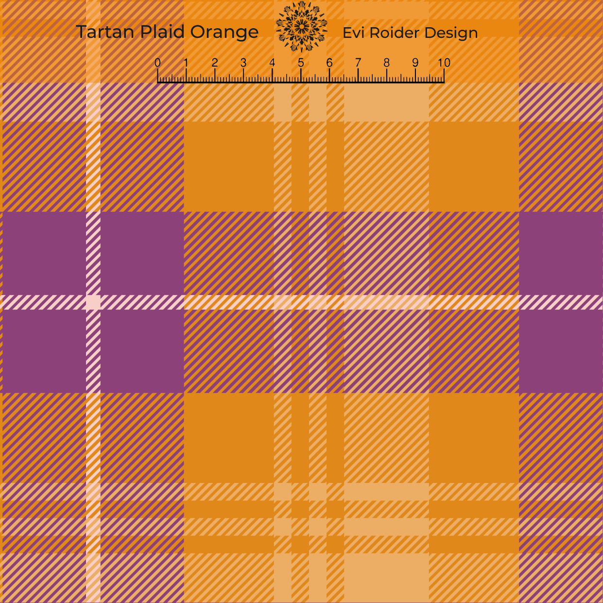 Bio Stoff - Tartan Plaid Orange von Evi Roider in orange Bio Stoff - Tartan Plaid Orange von Evi Roider in orange