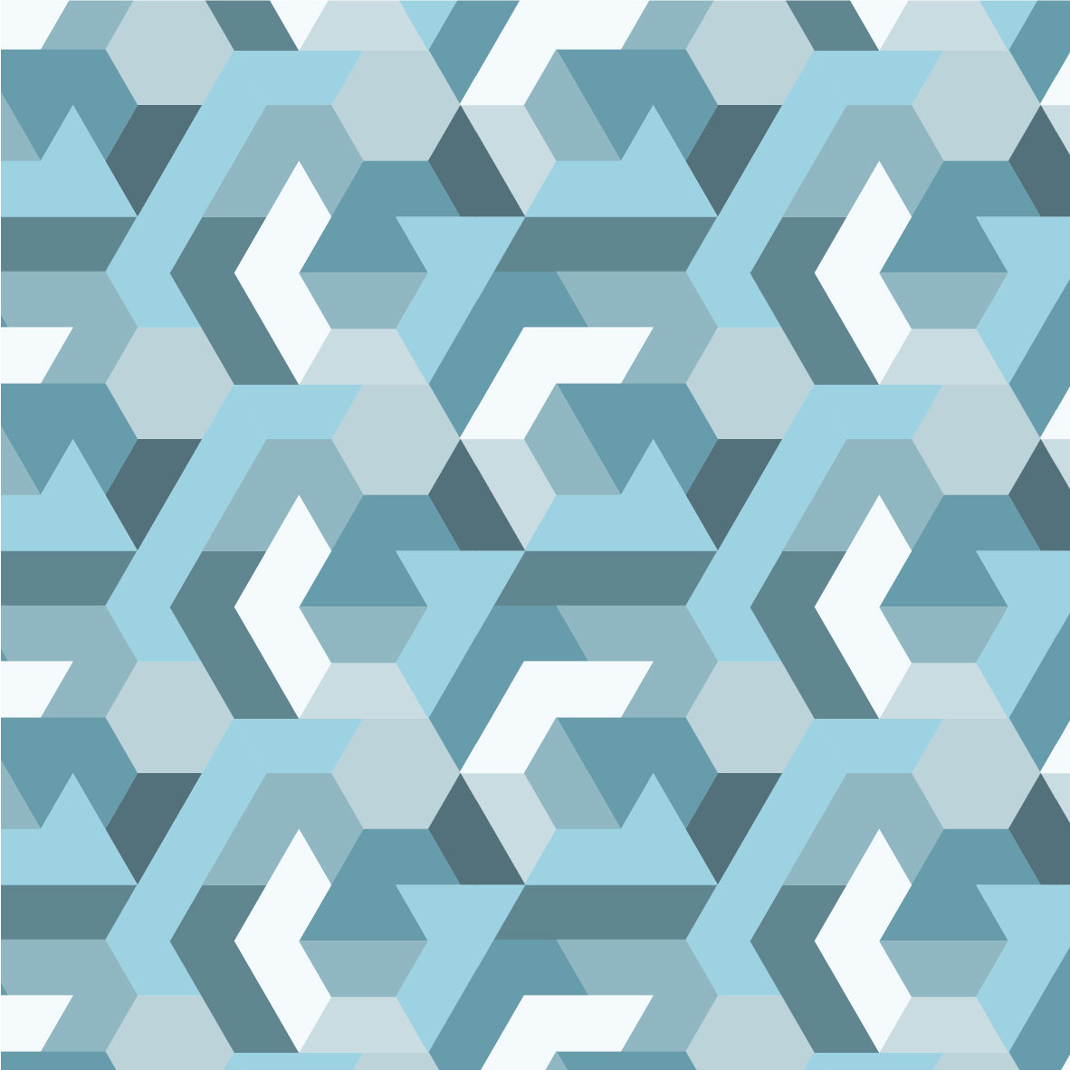 Bio Webware Stoff - Hexagon Ocean - EviRoiderDesign, blau, 100% Bio-Baumwolle Bio Webware Stoff - Hexagon Ocean - EviRoiderDesign, blau, 100% Bio-Baumwolle