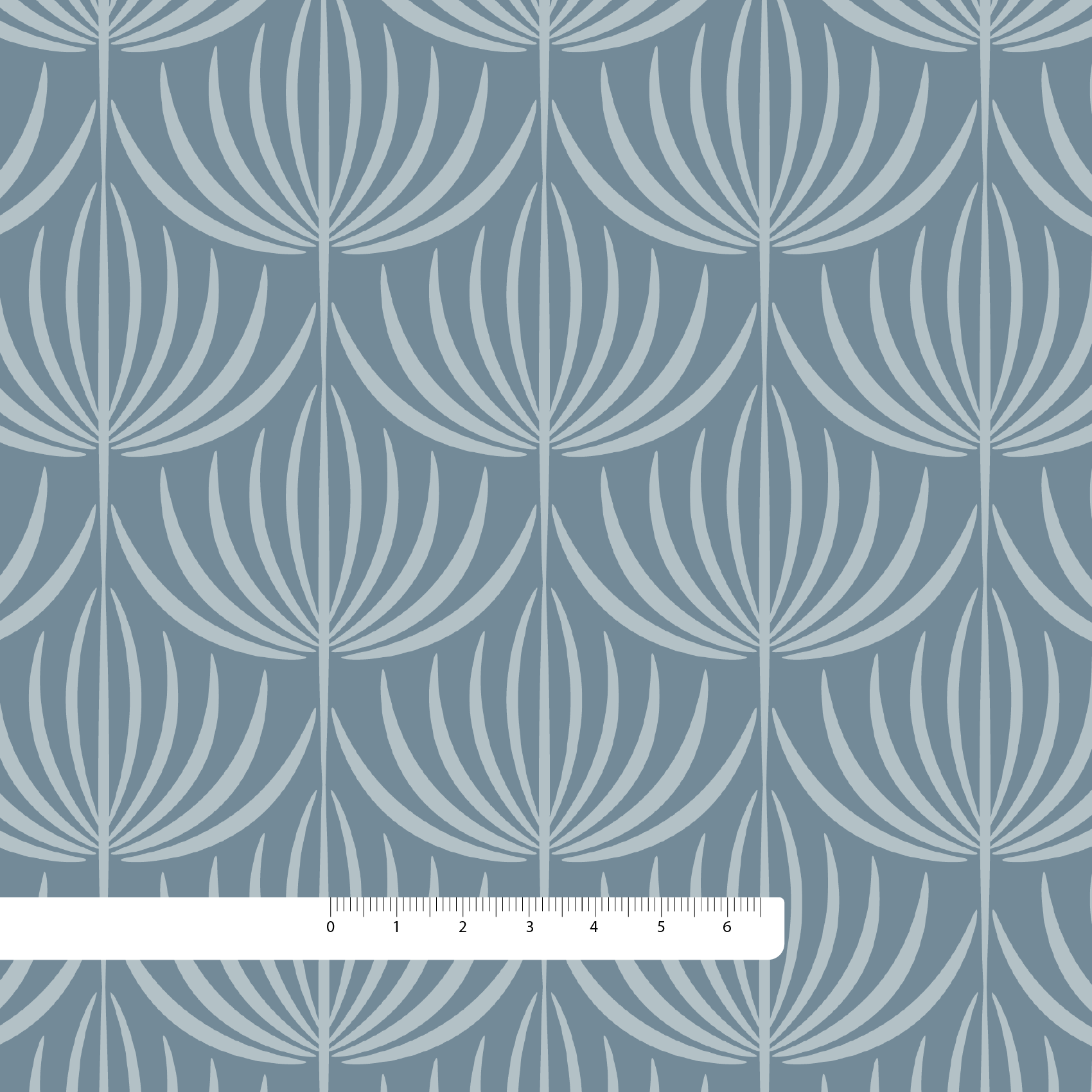 Scuba Stoff  -  Federblüte hellblau, rauchblau 