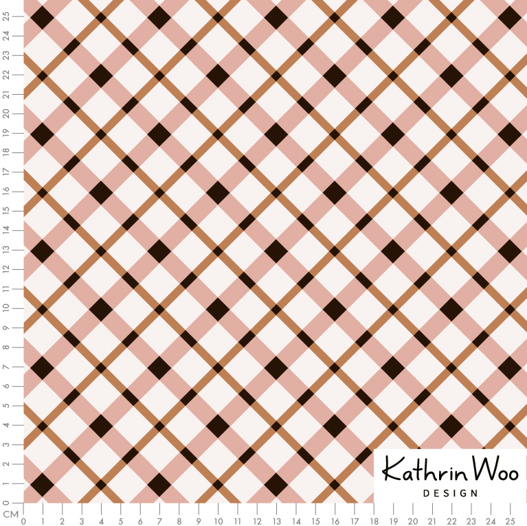 Bio Webware Stoff - Rauten Beige Braun Rosa - KathrinWoo, braun beige, Kariert, 100% Bio-Baumwolle Bio Webware Stoff - Rauten Beige Braun Rosa - KathrinWoo, braun beige, Kariert, 100% Bio-Baumwolle