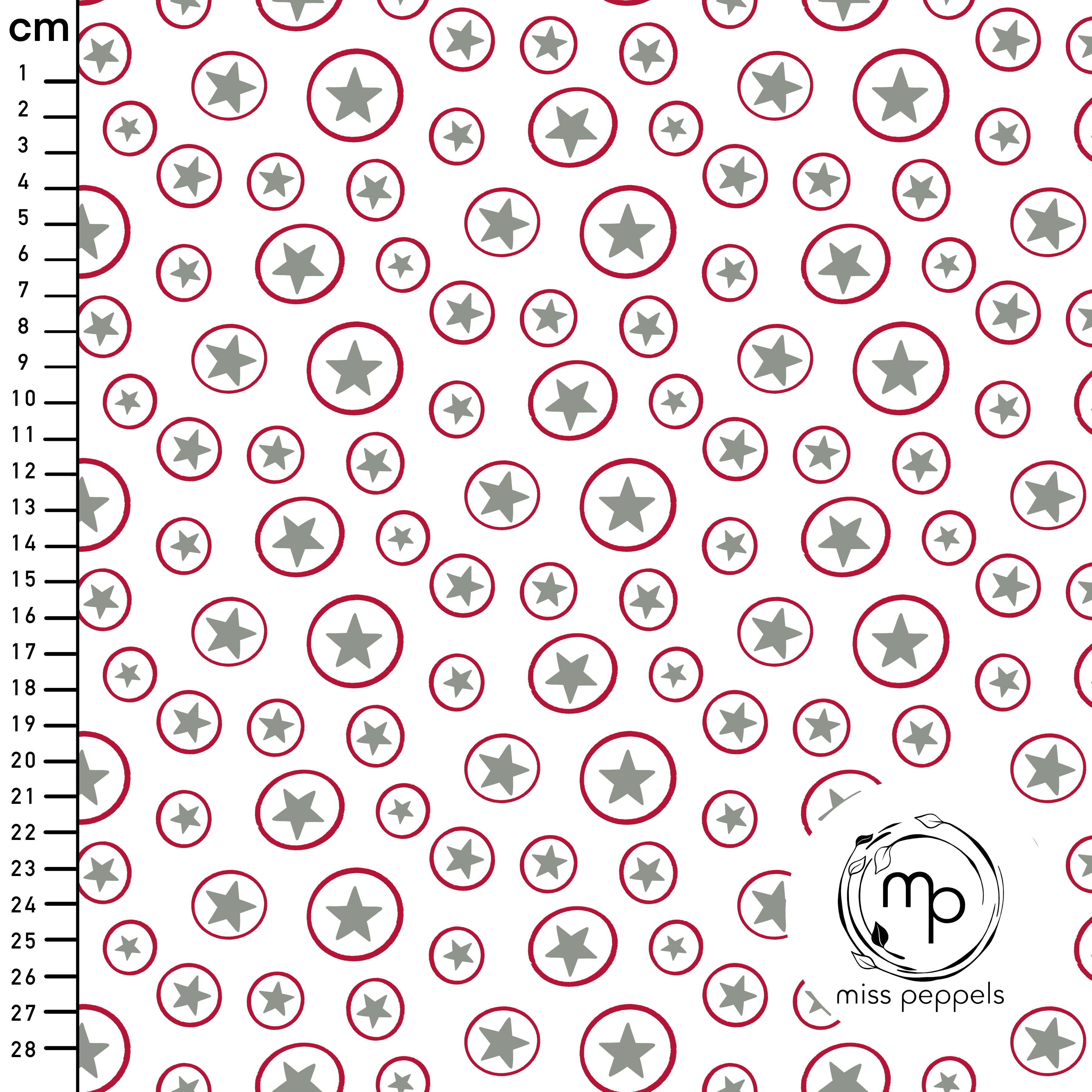 Organic Fabric - Star Bubble in white