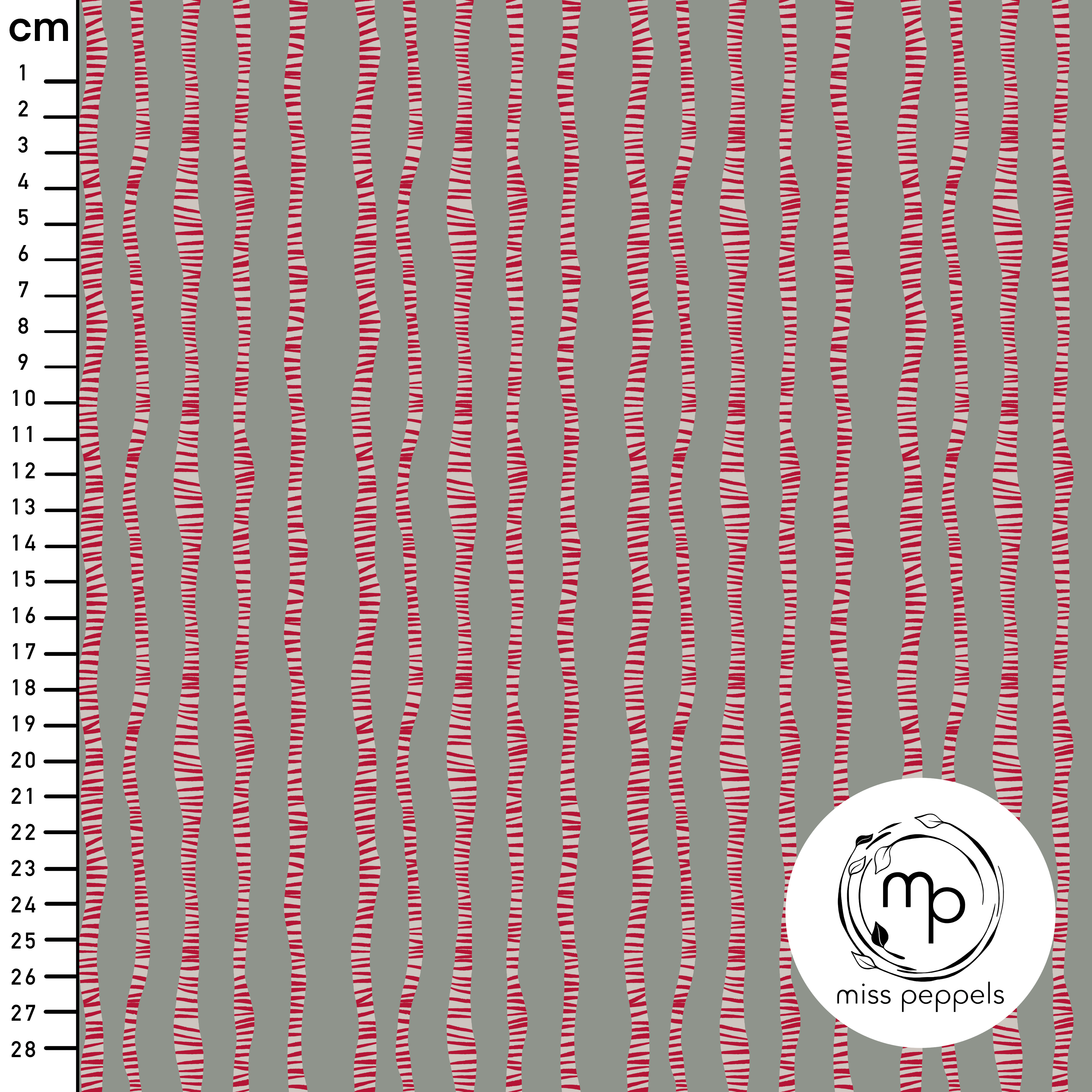 Bio Fabric - Cord Stripe grey