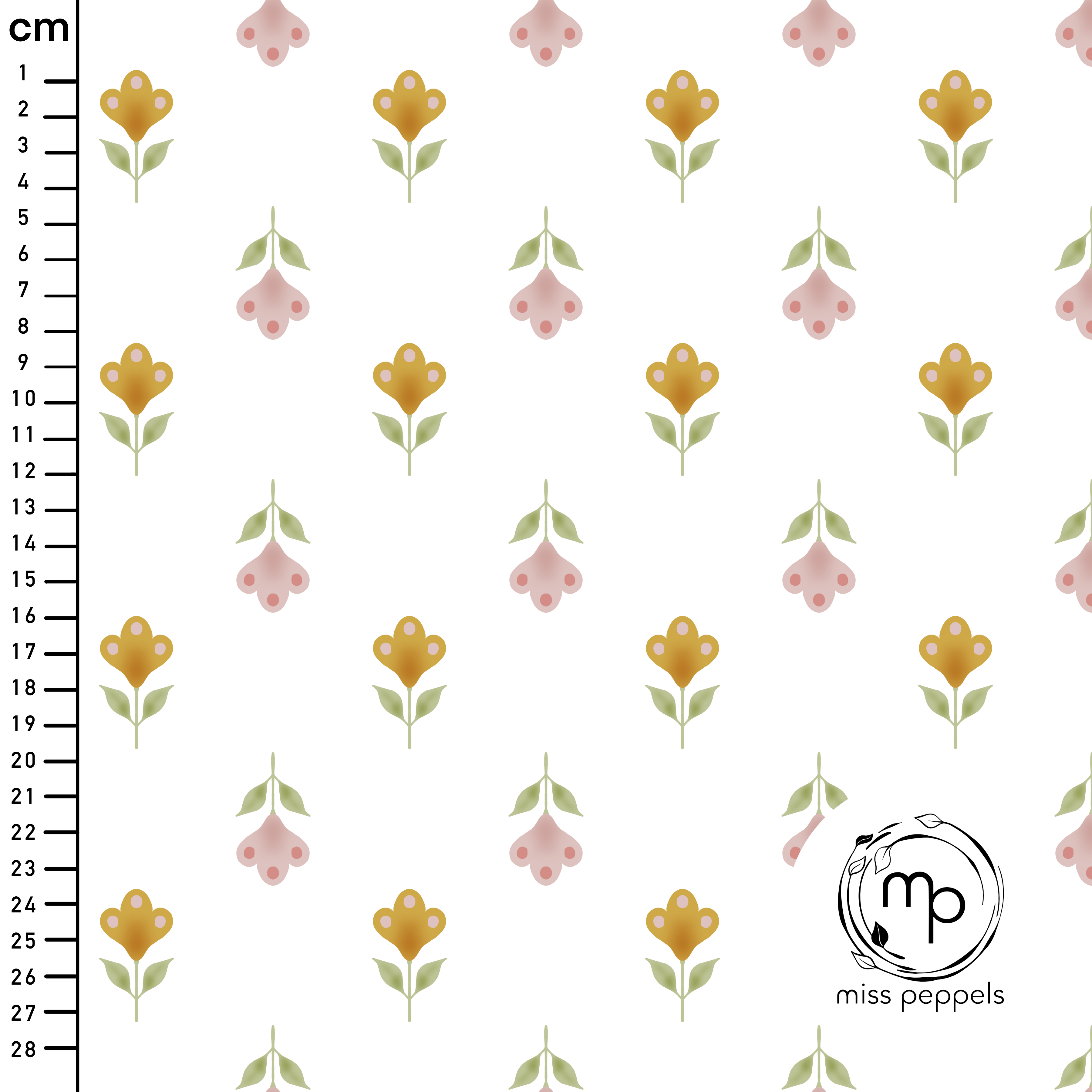 Bio Stoff  - Blumen Tanz rosa