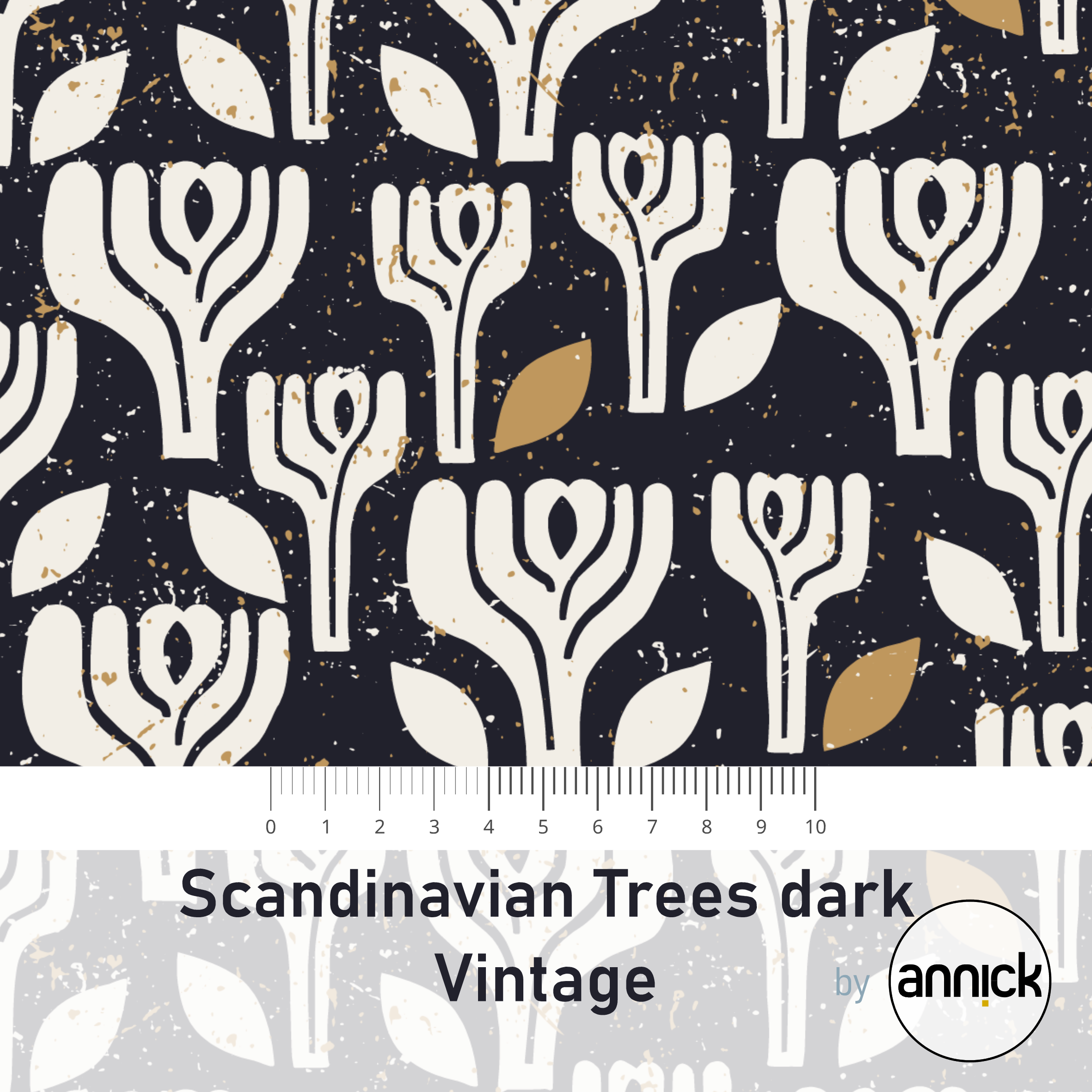 Scandinavian Trees Dark VIntage Scandinavian Trees Dark VIntage