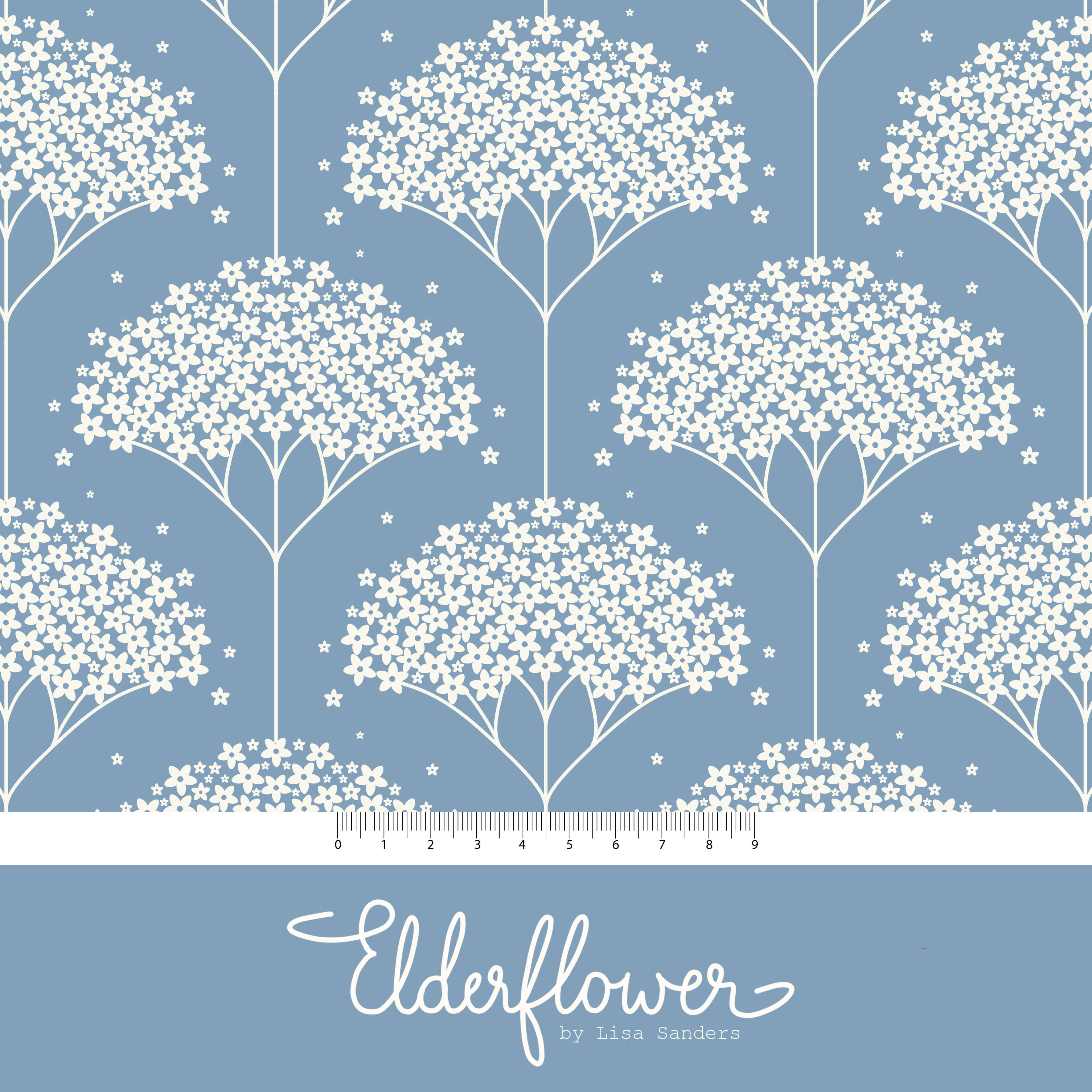 Elderflower, blau, Webware