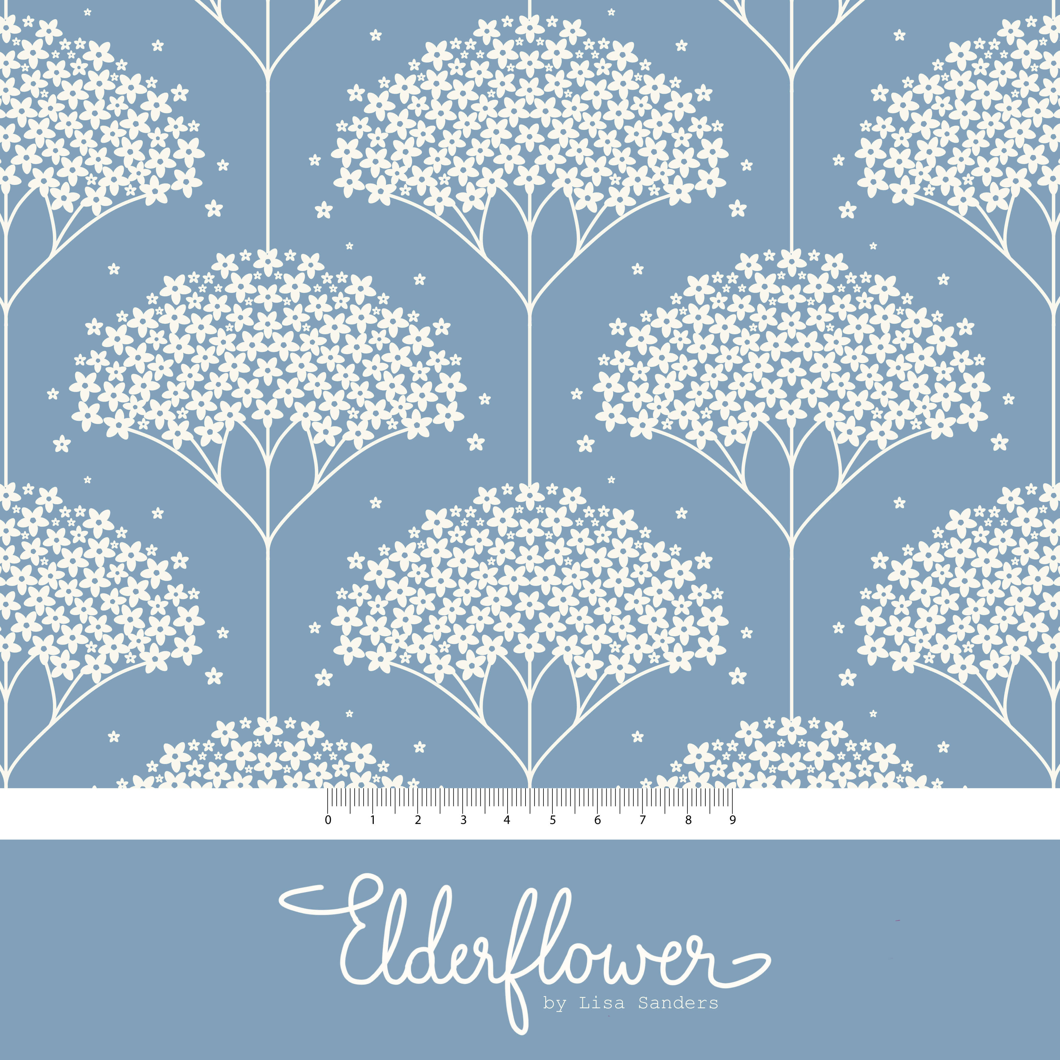 Elderflower, blau, Webware Elderflower, blau, Webware