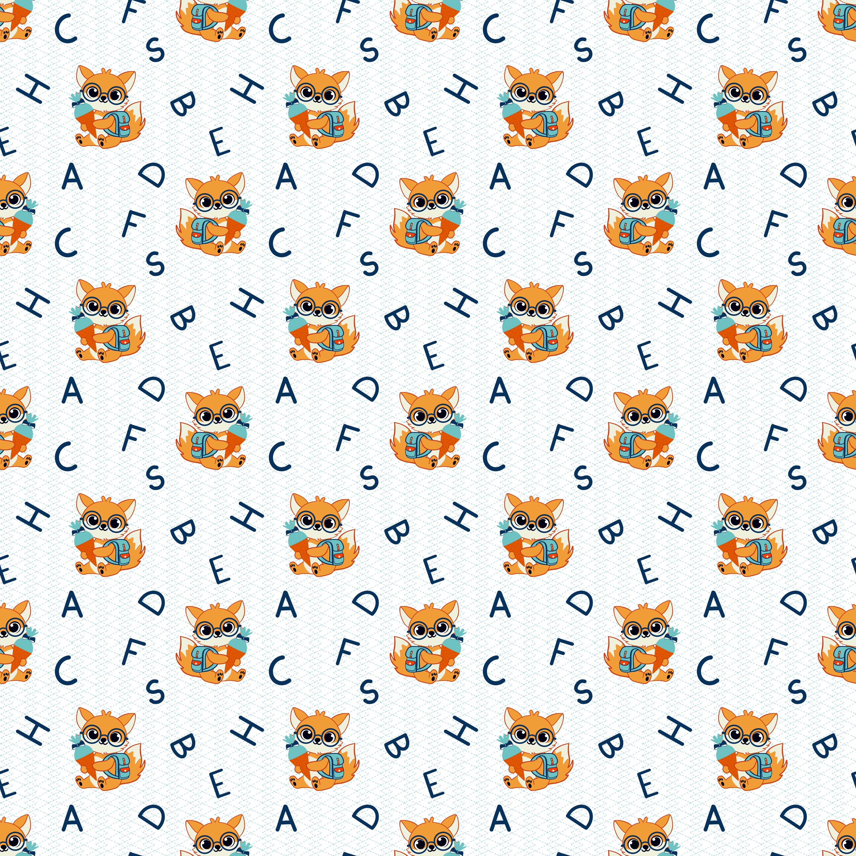 Bio Stoff - Buchstaben Fuchs Weiss von misspeppels in weiß Bio Stoff - Buchstaben Fuchs Weiss von misspeppels in weiß