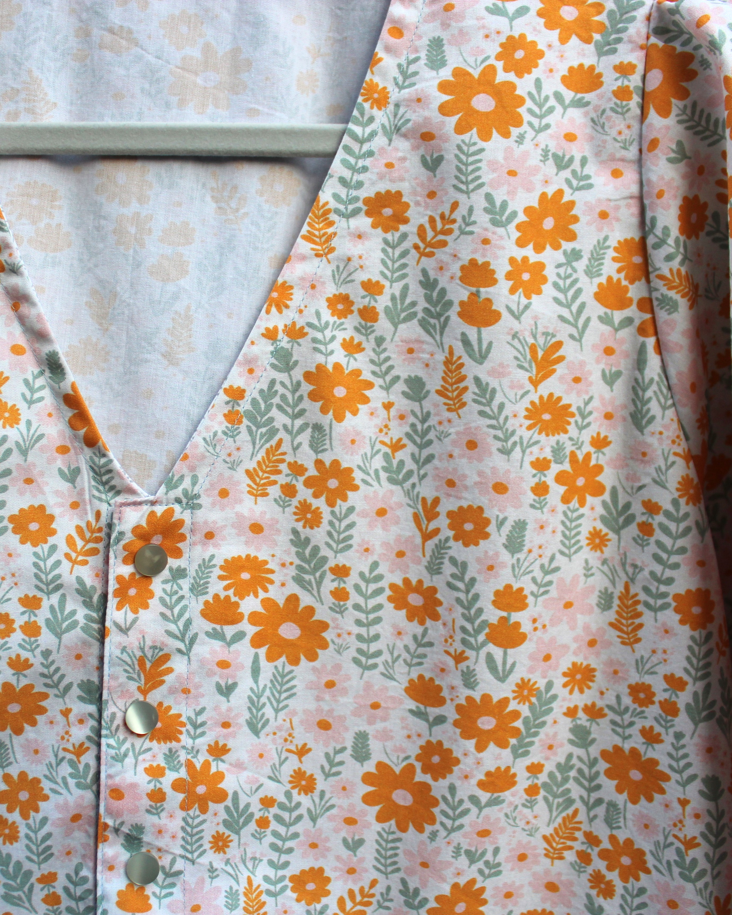 Organic Fabric  - Grüße aus der Blumenwiese orange