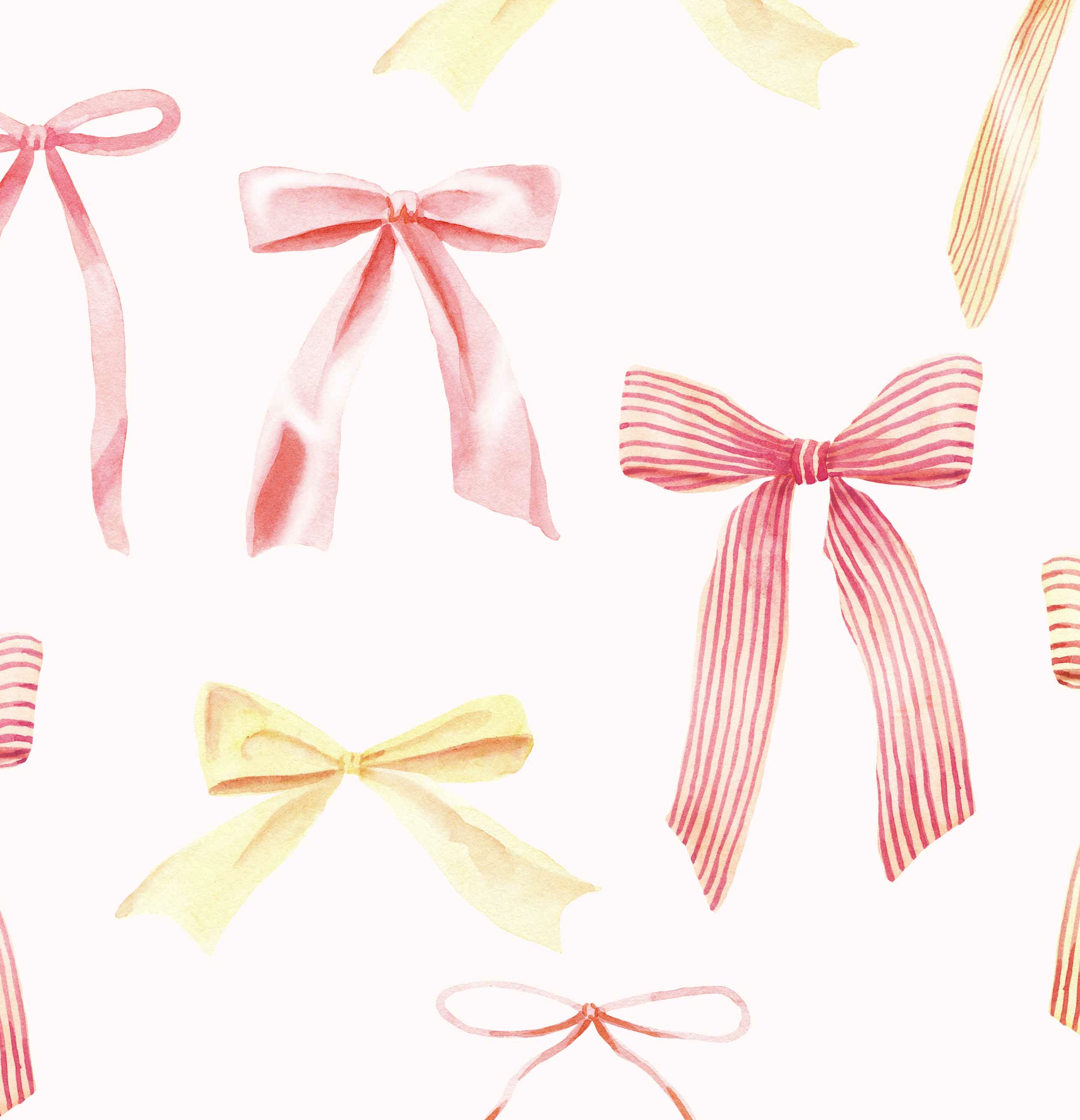 Organic fabric - Bows creme