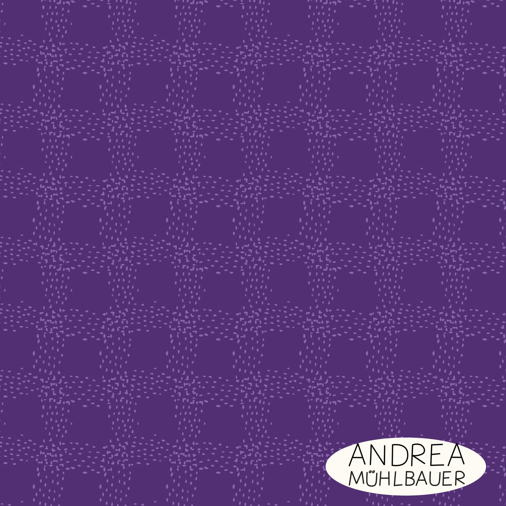 Bio Stoff - Koernerkaro Lila von Andrea Muehlbauer in lila