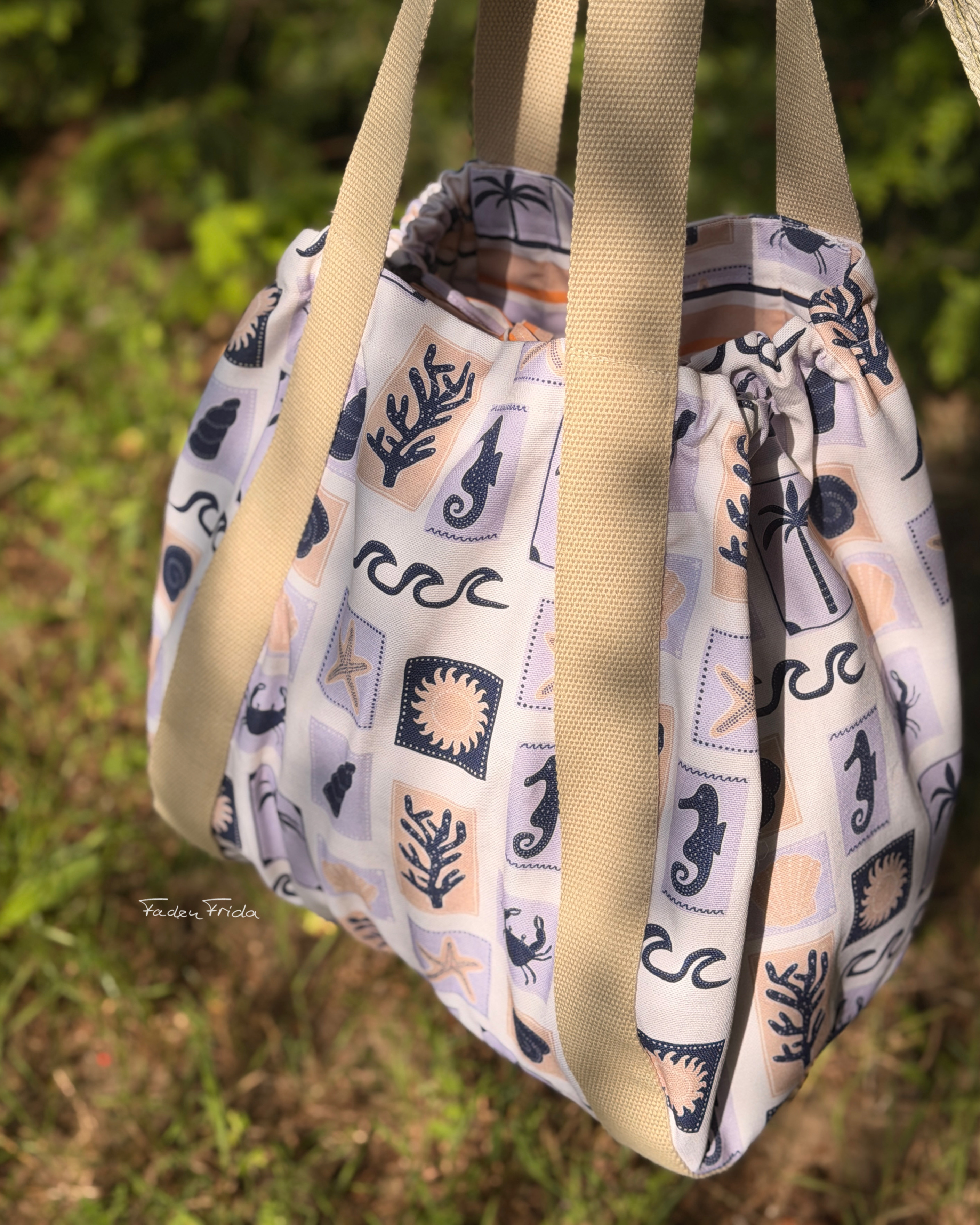 Organic fabric - Stranderinnerungen lilac