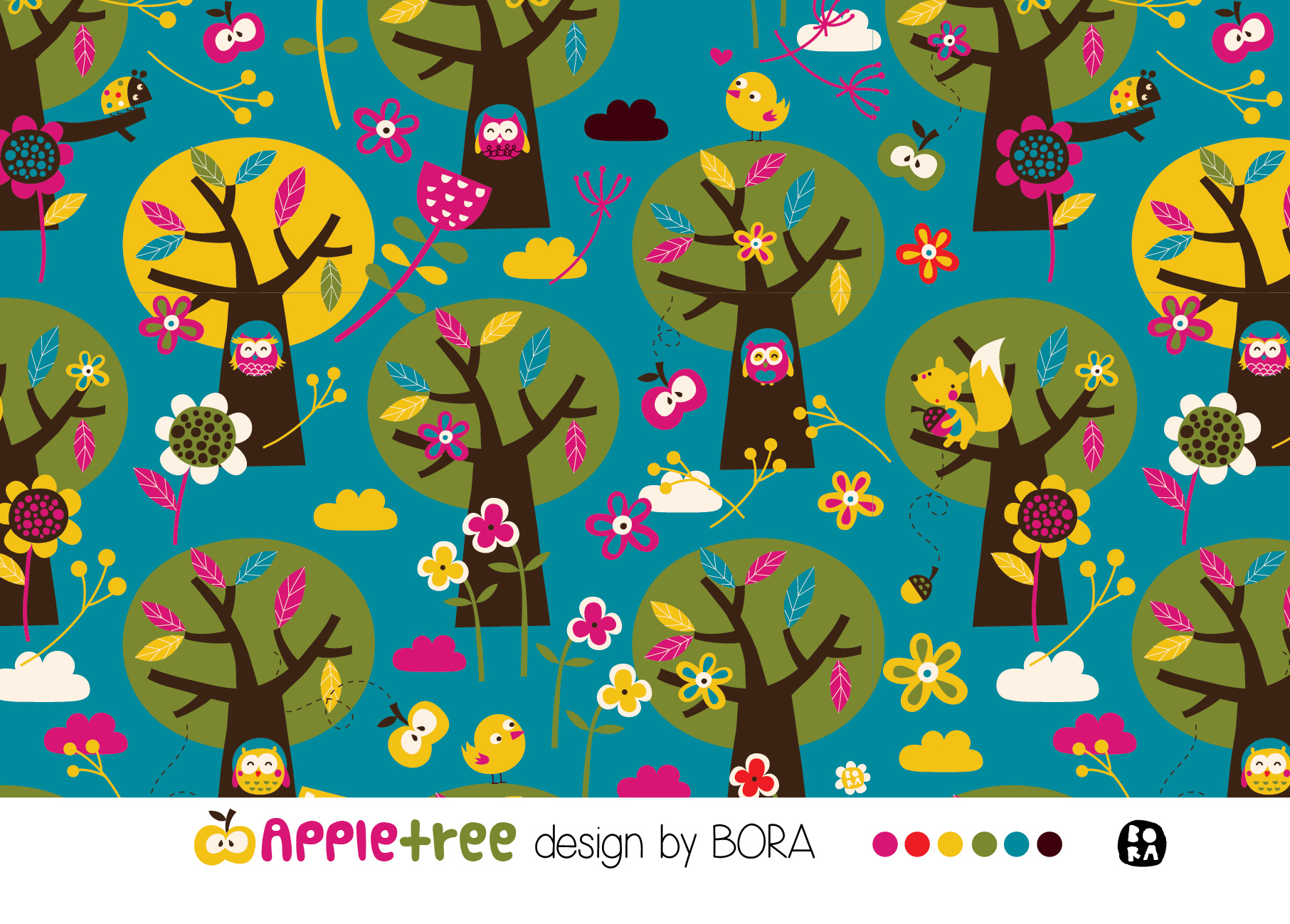 Scuba Stoff - Appletree - Bora, türkis, Bäume & Palmen, Tiere, Breite 150 cm Scuba Stoff - Appletree - Bora, türkis, Bäume & Palmen, Tiere, Breite 150 cm