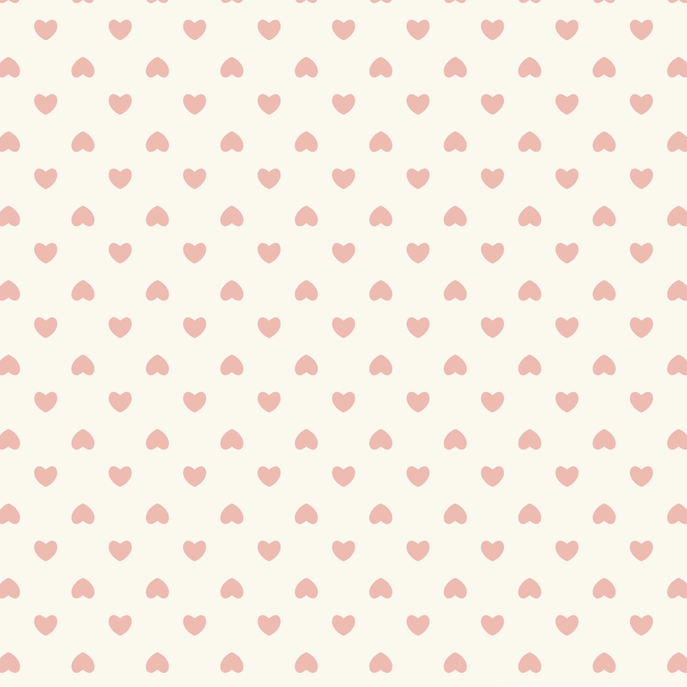 Bio-Stoff - Herzen rosa, beige