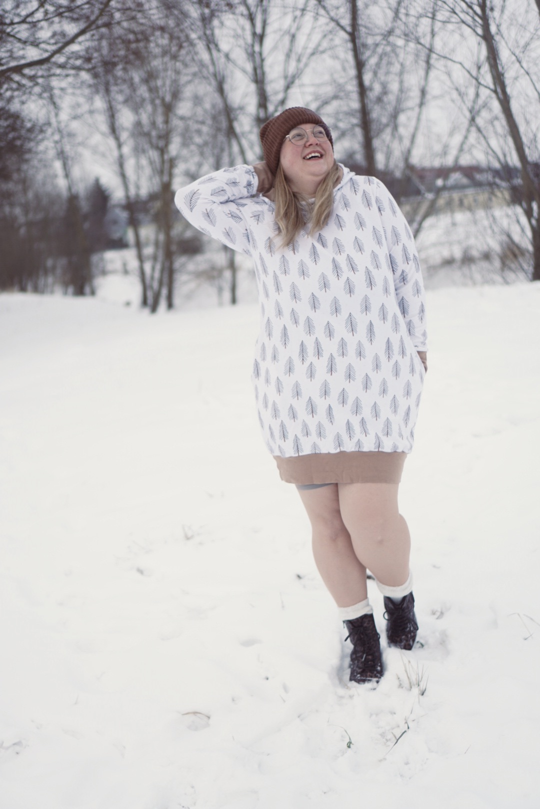 Bio Stoff - Winterwald beige