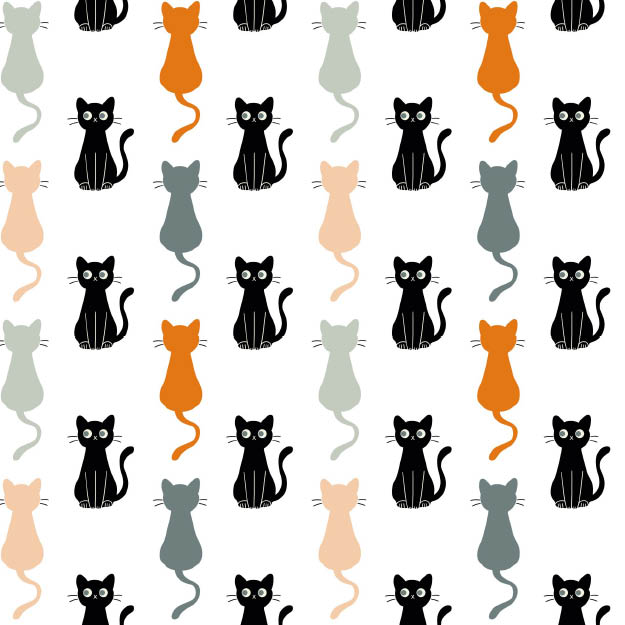 Bio Stoff - Katzen bunt - misspeppels