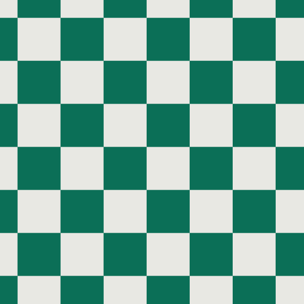 Bio Stoff  -  Schachbrettkaro weiß, grün