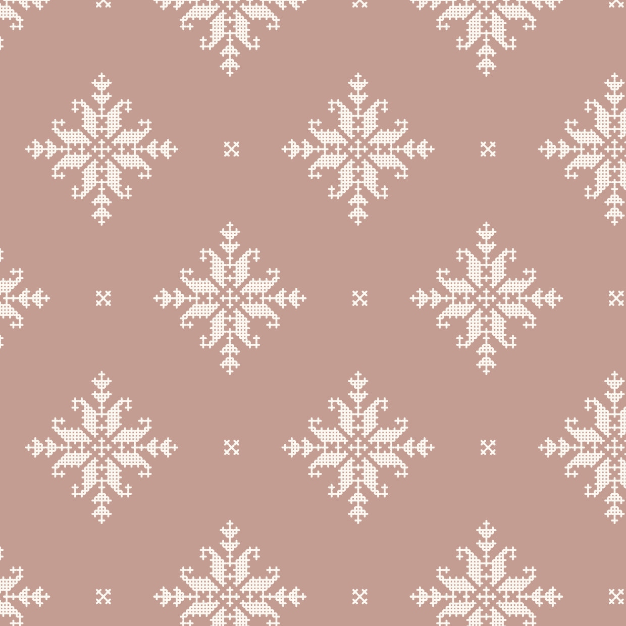 Bio Fabric - Kreuzstich light brown