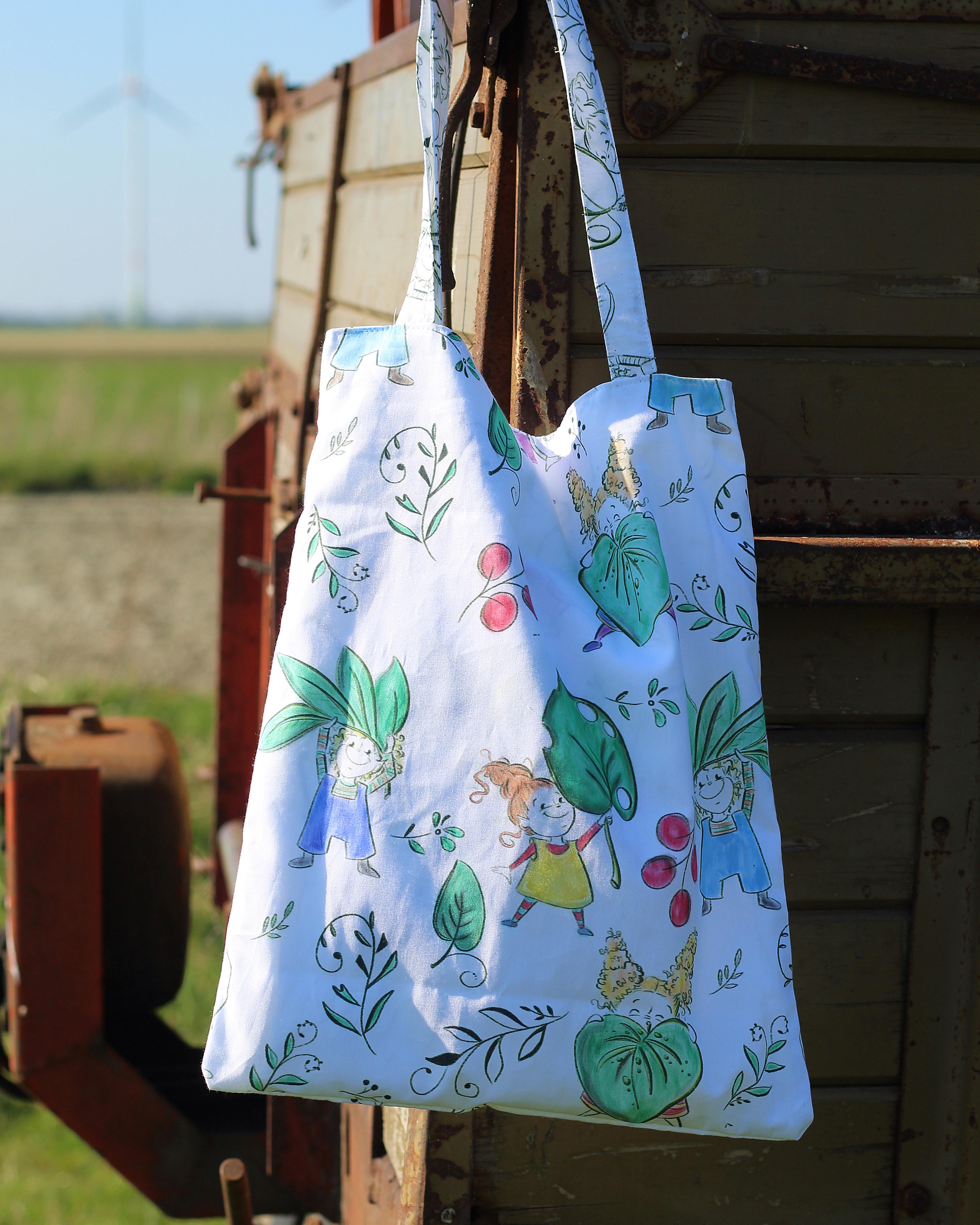 Bio Stoff  -  Botanical Fairytale Skizze weiß, groß