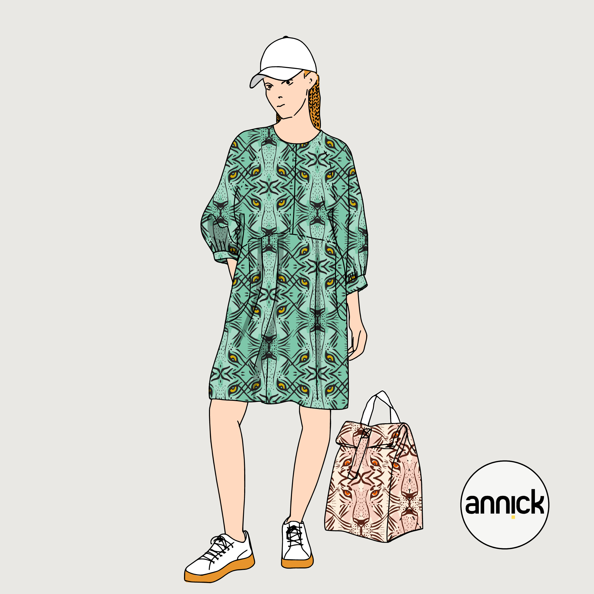 Bio Webware Stoff - Look into the tiger eyes - Annick, Tiere, mint, Tierfellmuster, 100% Bio-Baumwolle Bio Webware Stoff - Look into the tiger eyes - Annick, Tiere, mint, Tierfellmuster, 100% Bio-Baumwolle