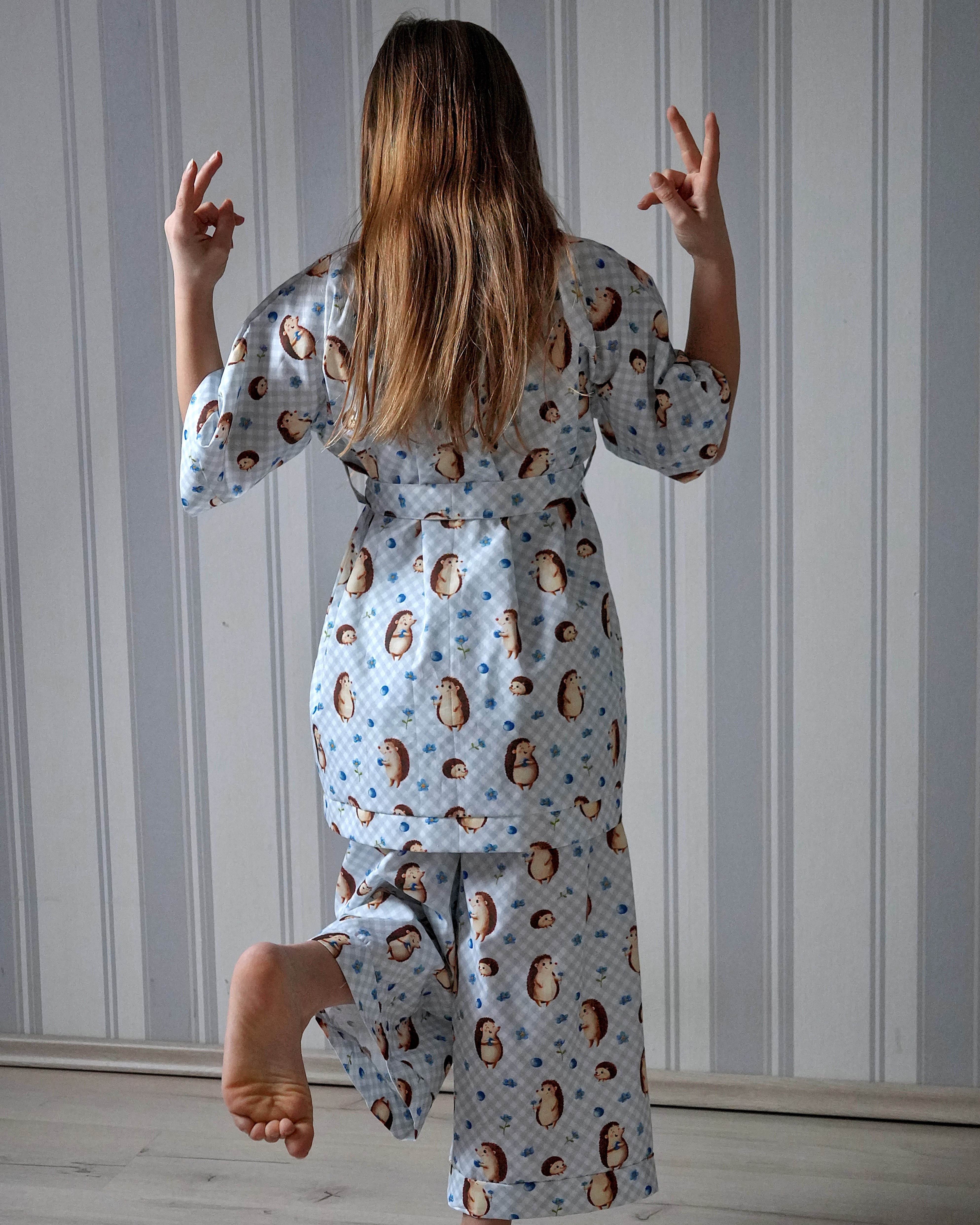 Bio Stoff - Igel Beerenliebe weiß