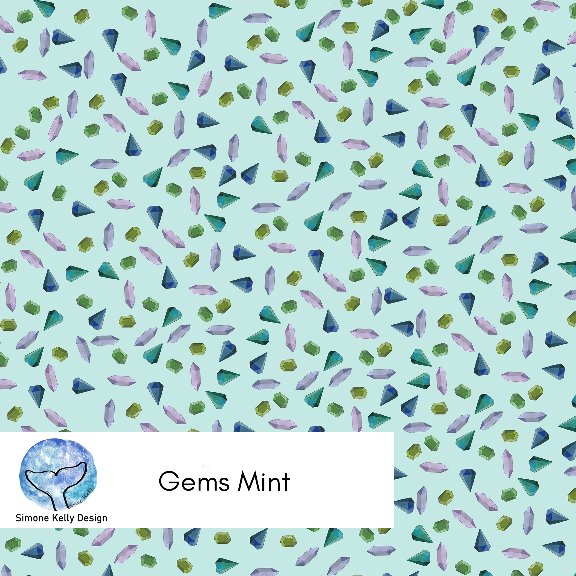 Bio Summersweat Stoff  - Gems Mint - Sanktwerk, mint, Gegenstände Breite 150 cm