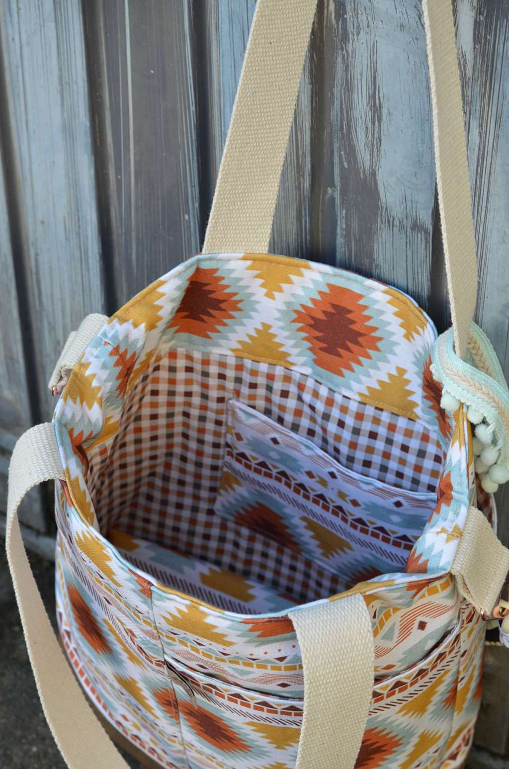 Bio Stoff - Wild West Weaves Stripes Cream von Sanne Paul in creme